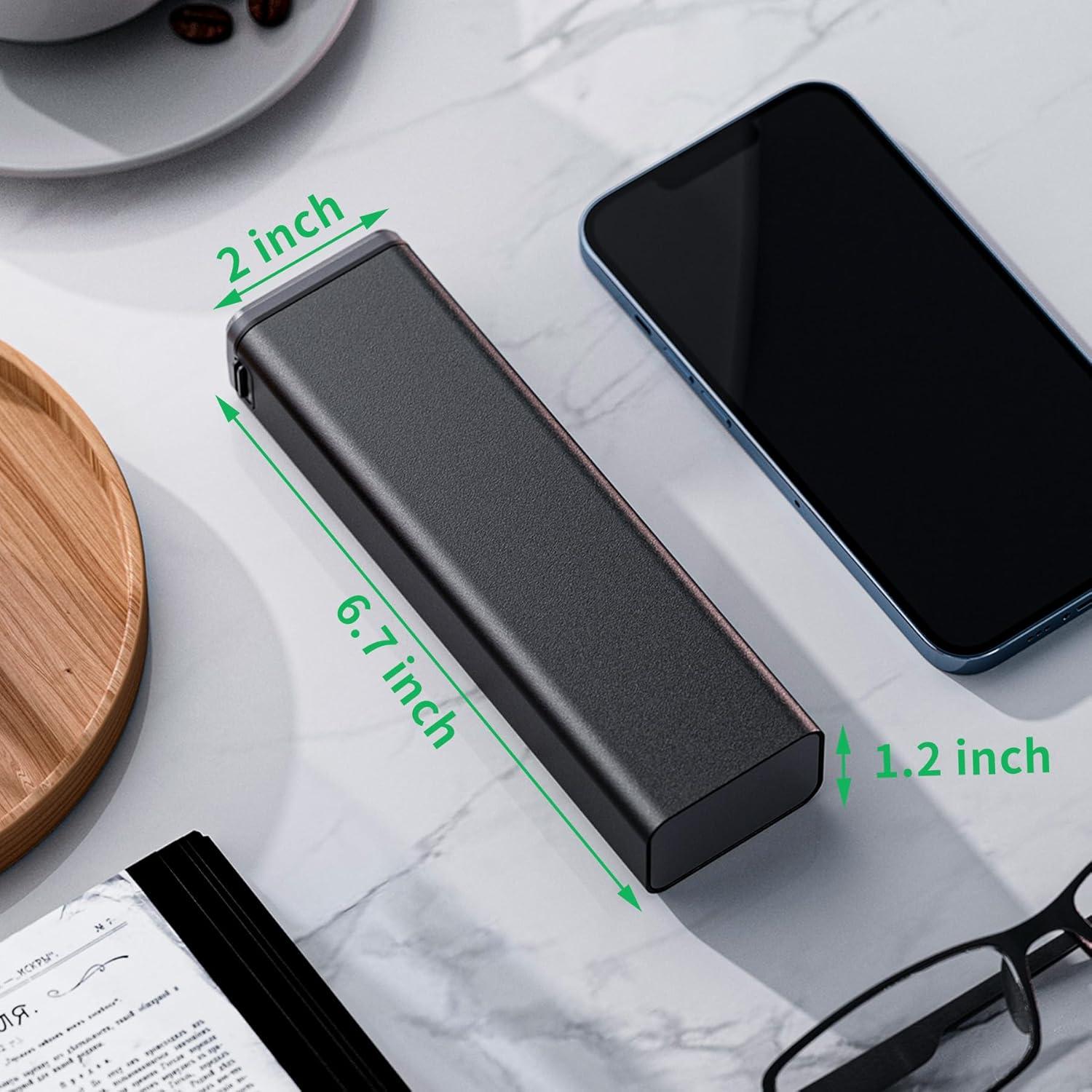 Organizador de Pastillas Semanal Kursoaya Aluminio Negro 7 Días