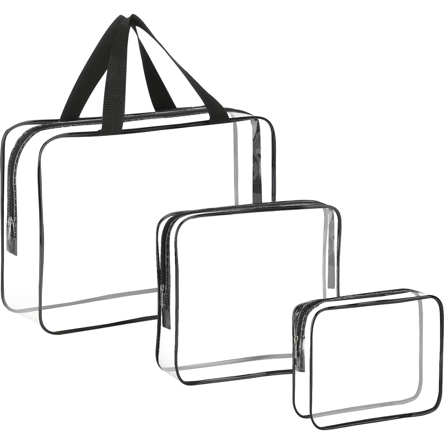 HAOGUAGUA 3 Bolsas de Viaje Transparentes para Cosméticos