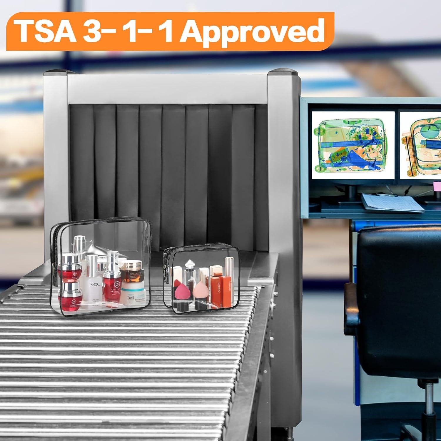 HAOGUAGUA 3 Bolsas de Viaje Transparentes para Cosméticos