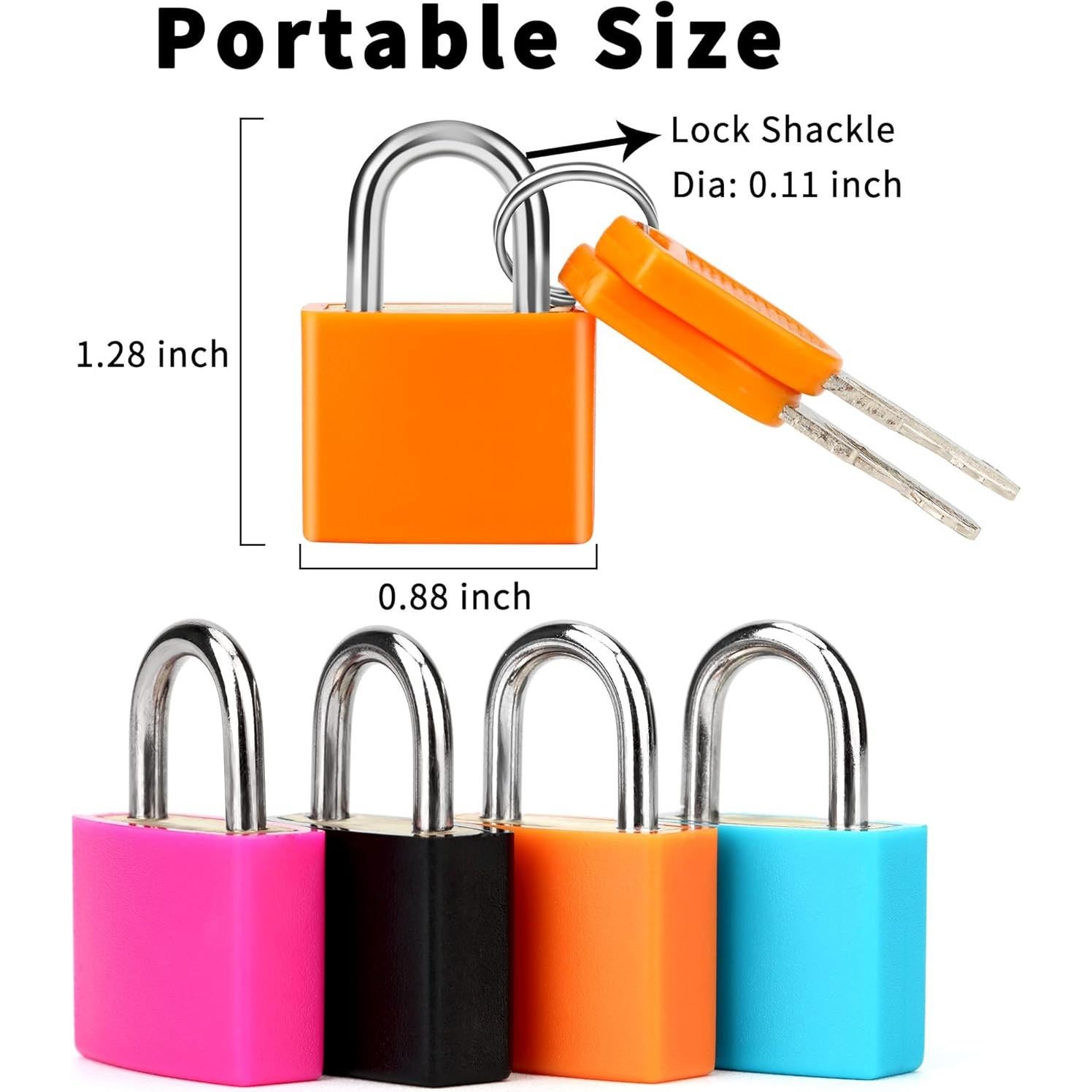 Candados de Maleta Febwind 4 Pcs Mini Metal con Llave