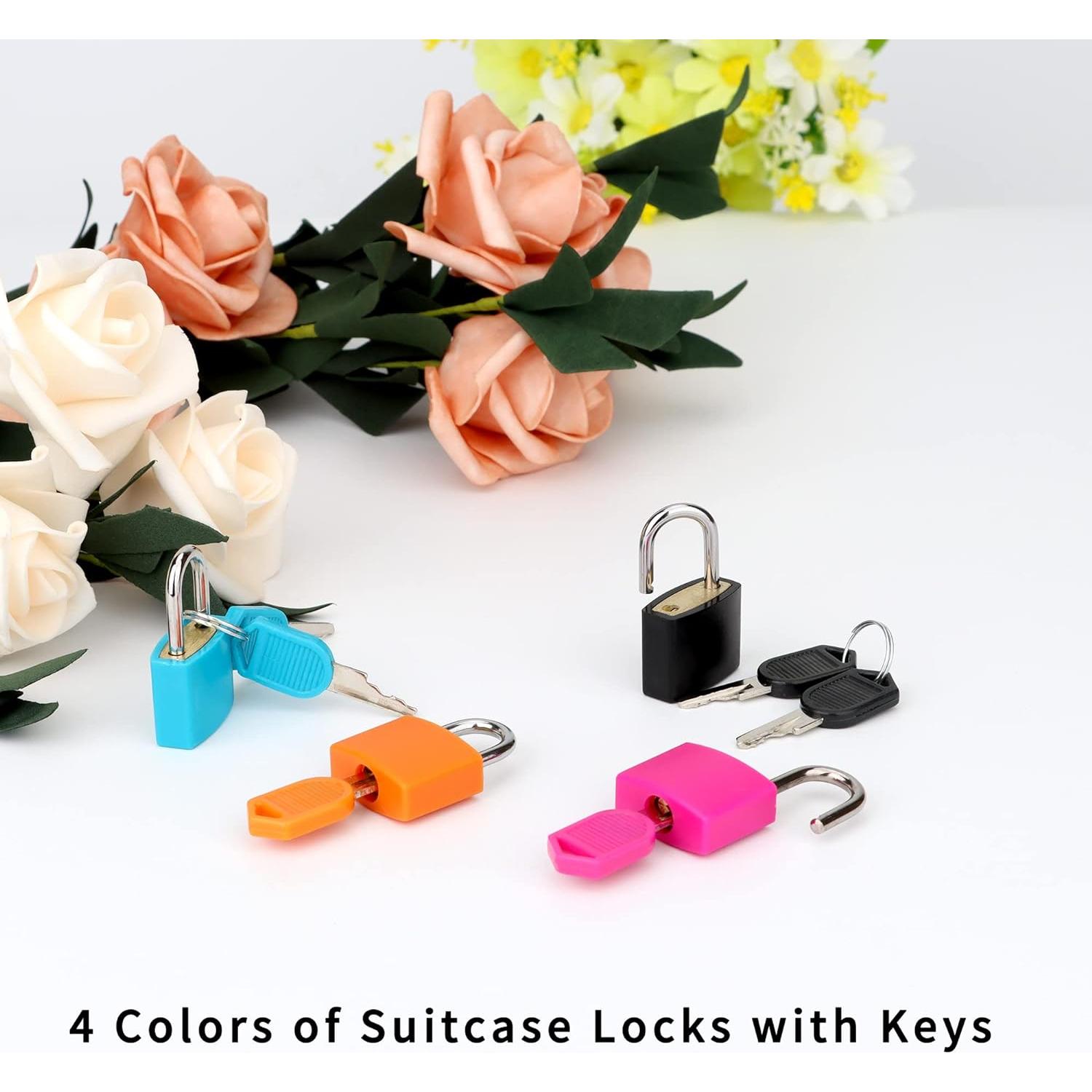 Candados de Maleta Febwind 4 Pcs Mini Metal con Llave