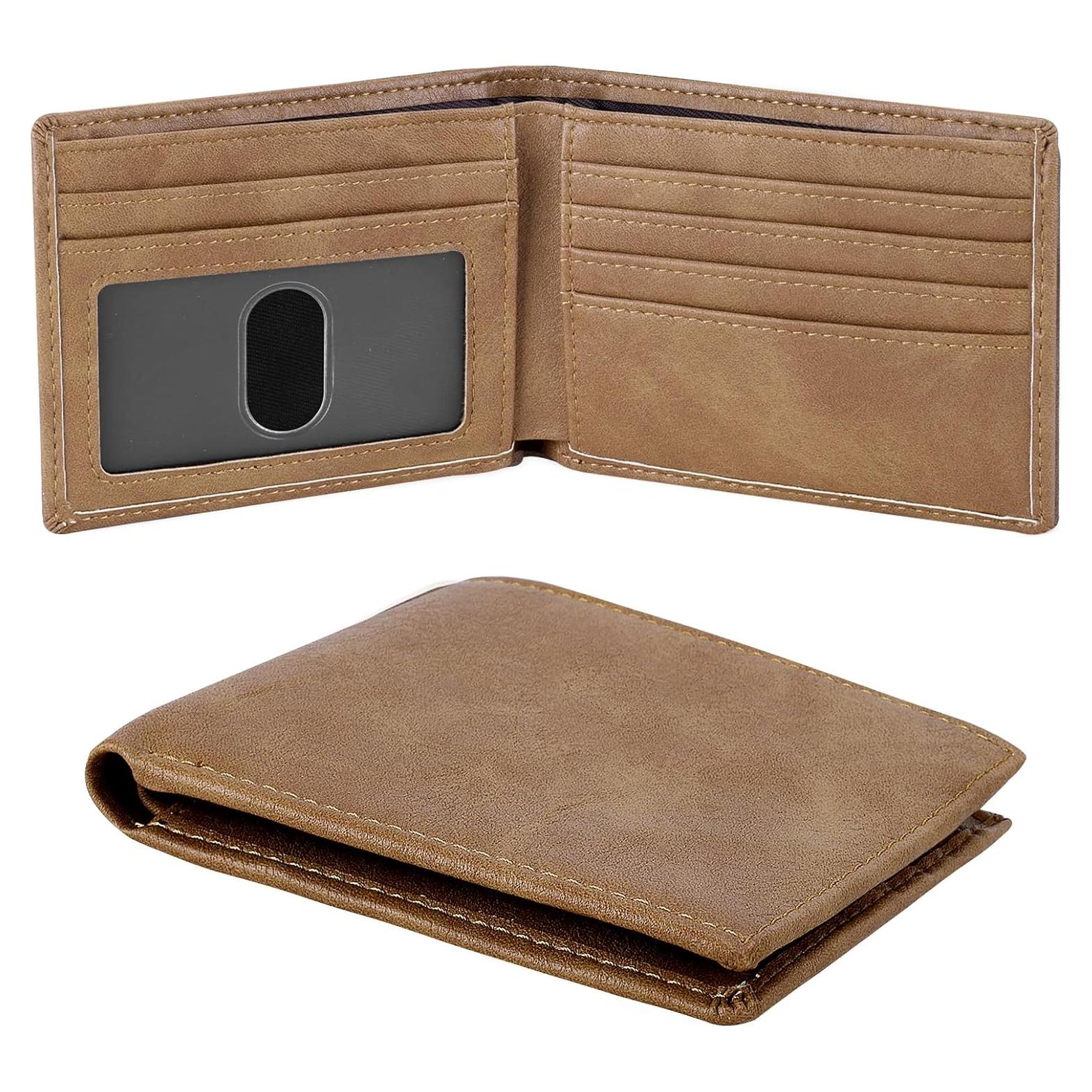 Billetera Slim Chelmon para Hombres con Bloqueo RFID - Marrón