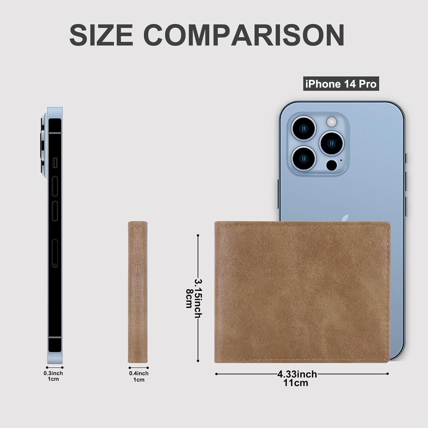 Billetera Slim Chelmon para Hombres con Bloqueo RFID - Marrón