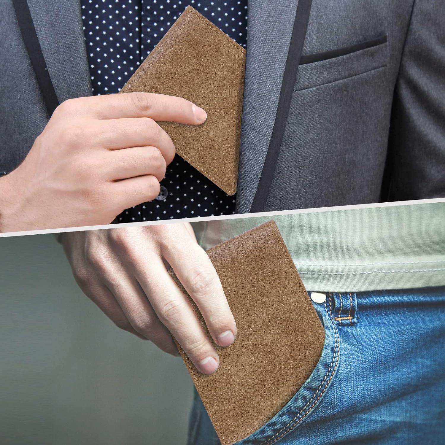 Billetera Slim Chelmon para Hombres con Bloqueo RFID - Marrón