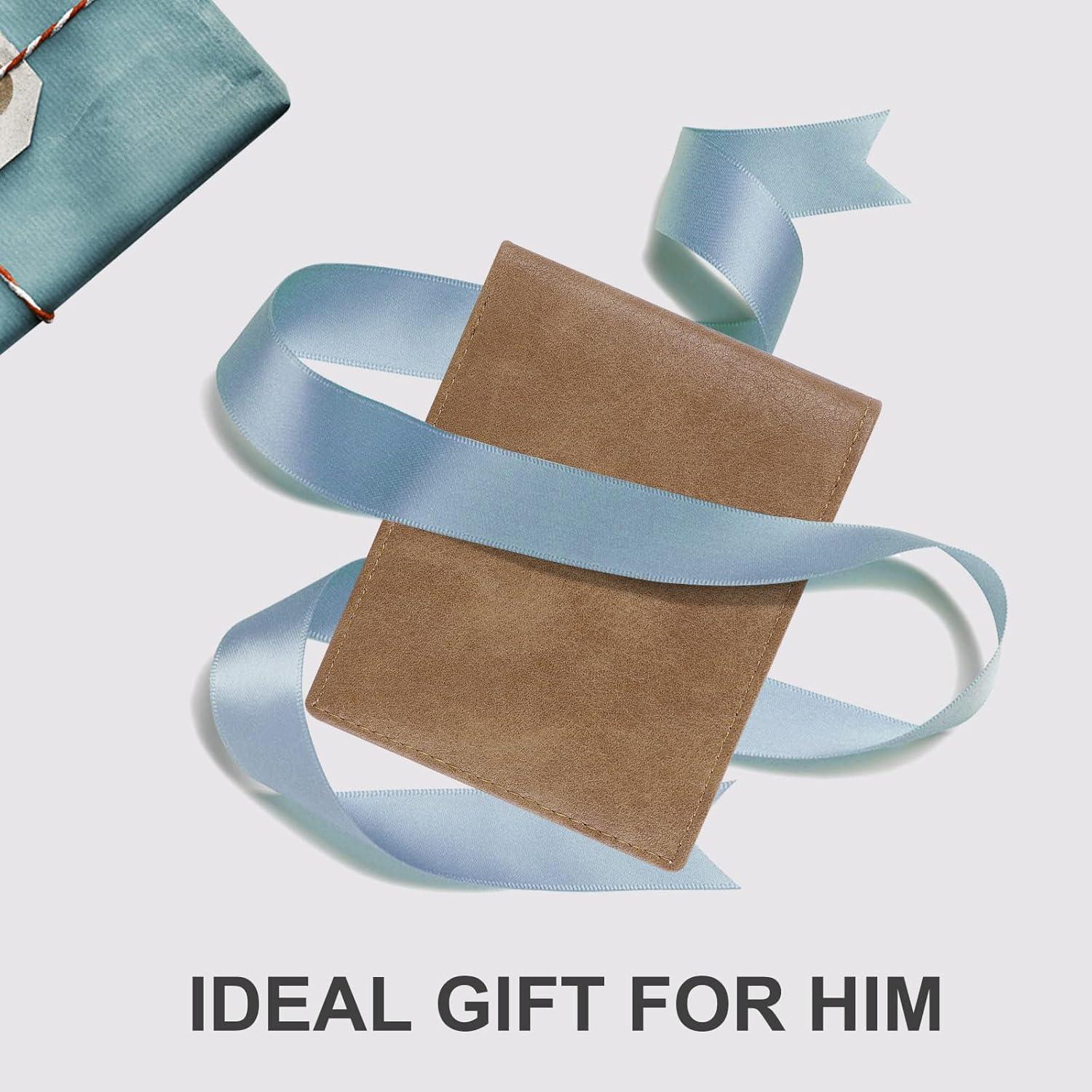 Billetera Slim Chelmon para Hombres con Bloqueo RFID - Marrón