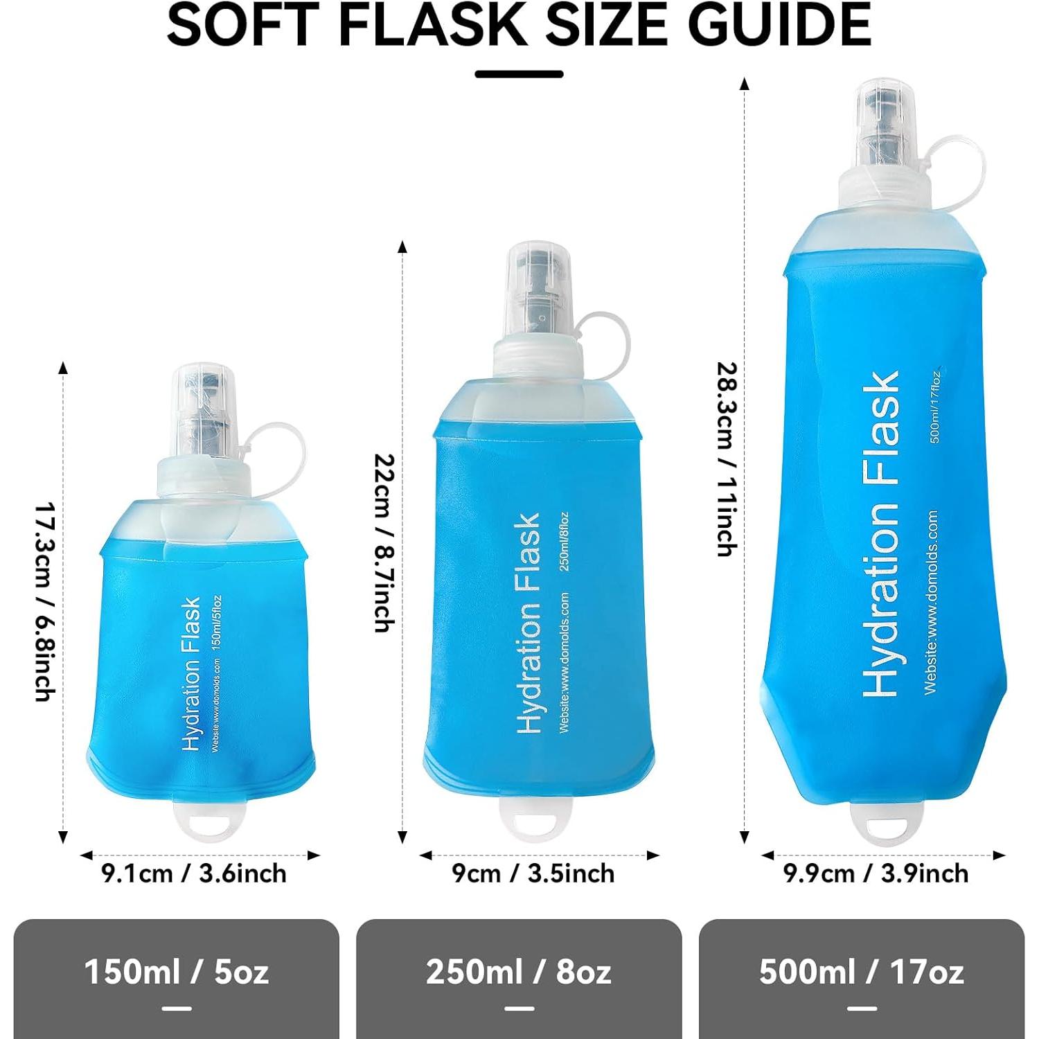 Botella de Agua Suave 150ml CXWLJL - 2 Piezas Azul