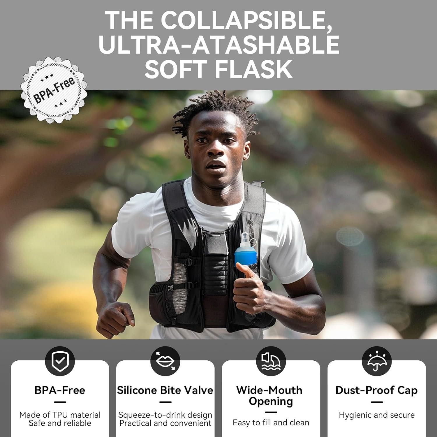 Botella de Agua Suave 150ml CXWLJL - 2 Piezas Azul