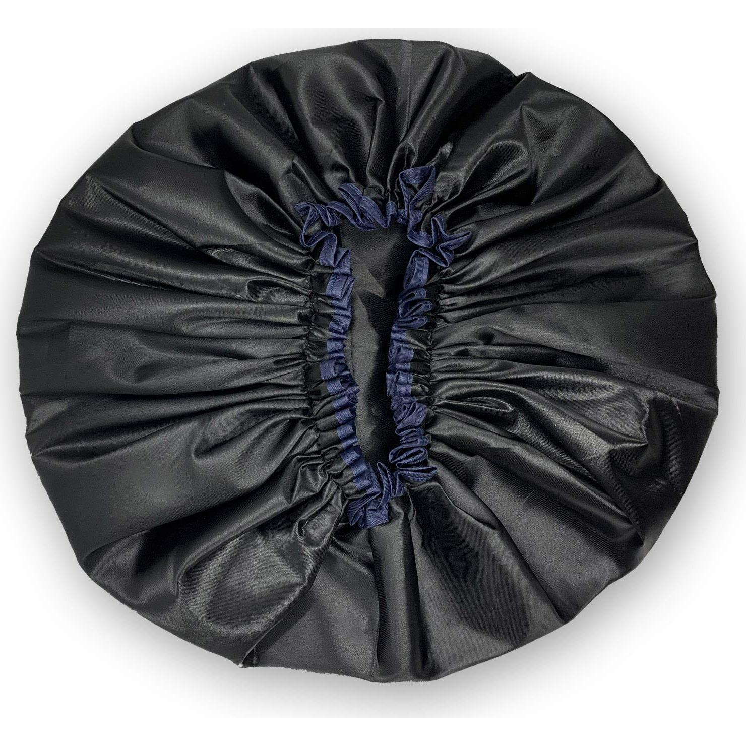 Gorro de Ducha Jumbo ELEBOX XL Impermeable Doble Capa Negro