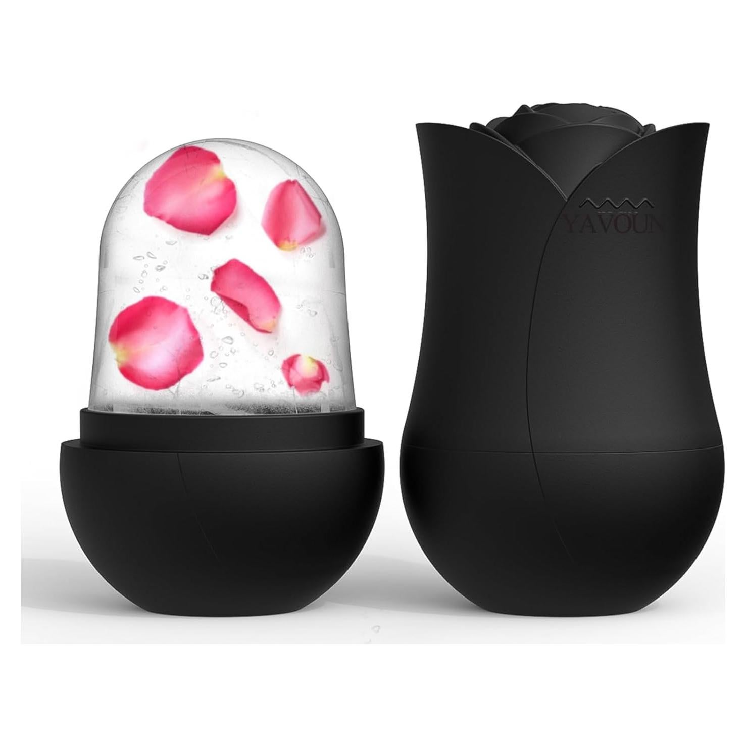 Molde de Hielo Facial YAVOUN Rosa Negra 10.31 cm Silicona