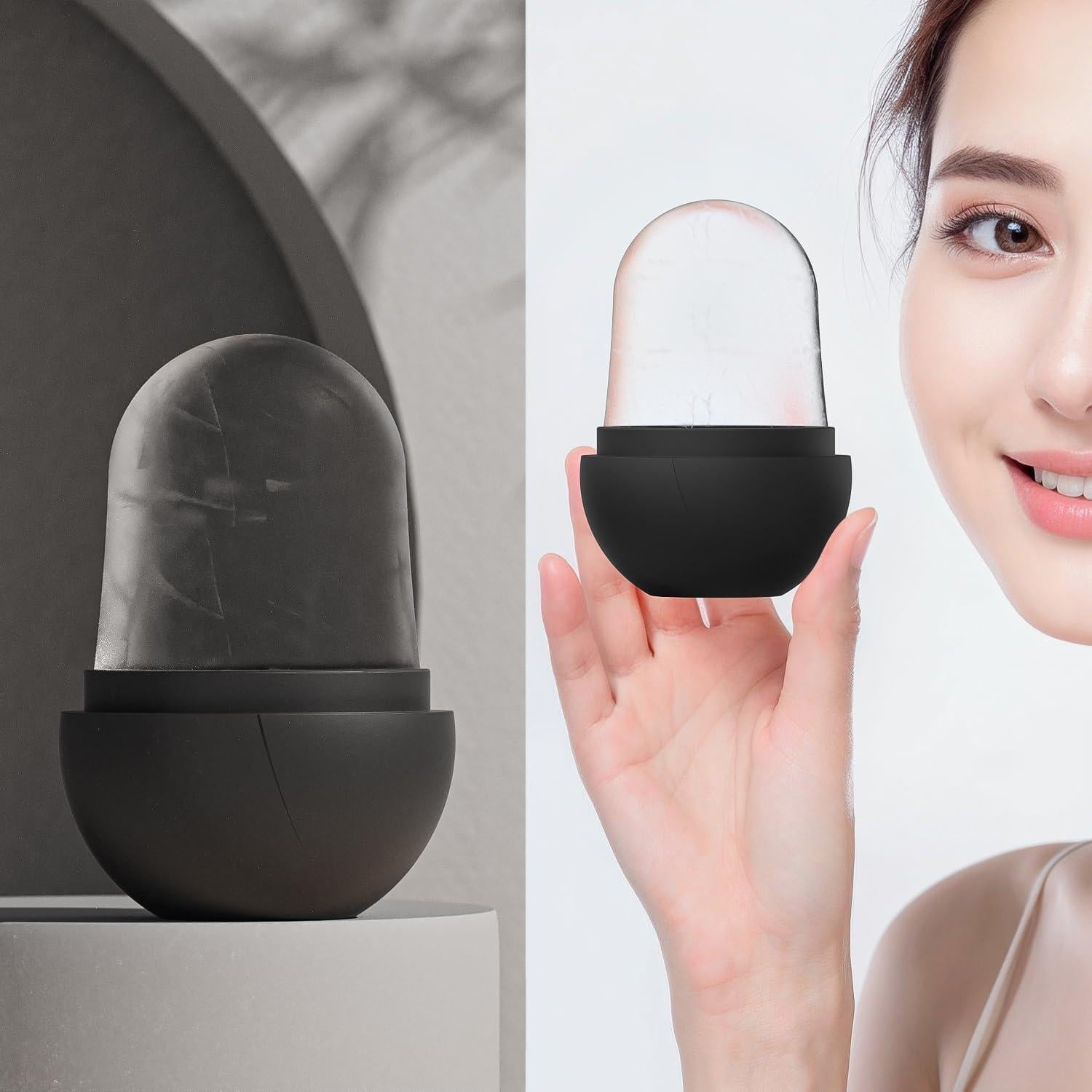 Molde de Hielo Facial YAVOUN Rosa Negra 10.31 cm Silicona