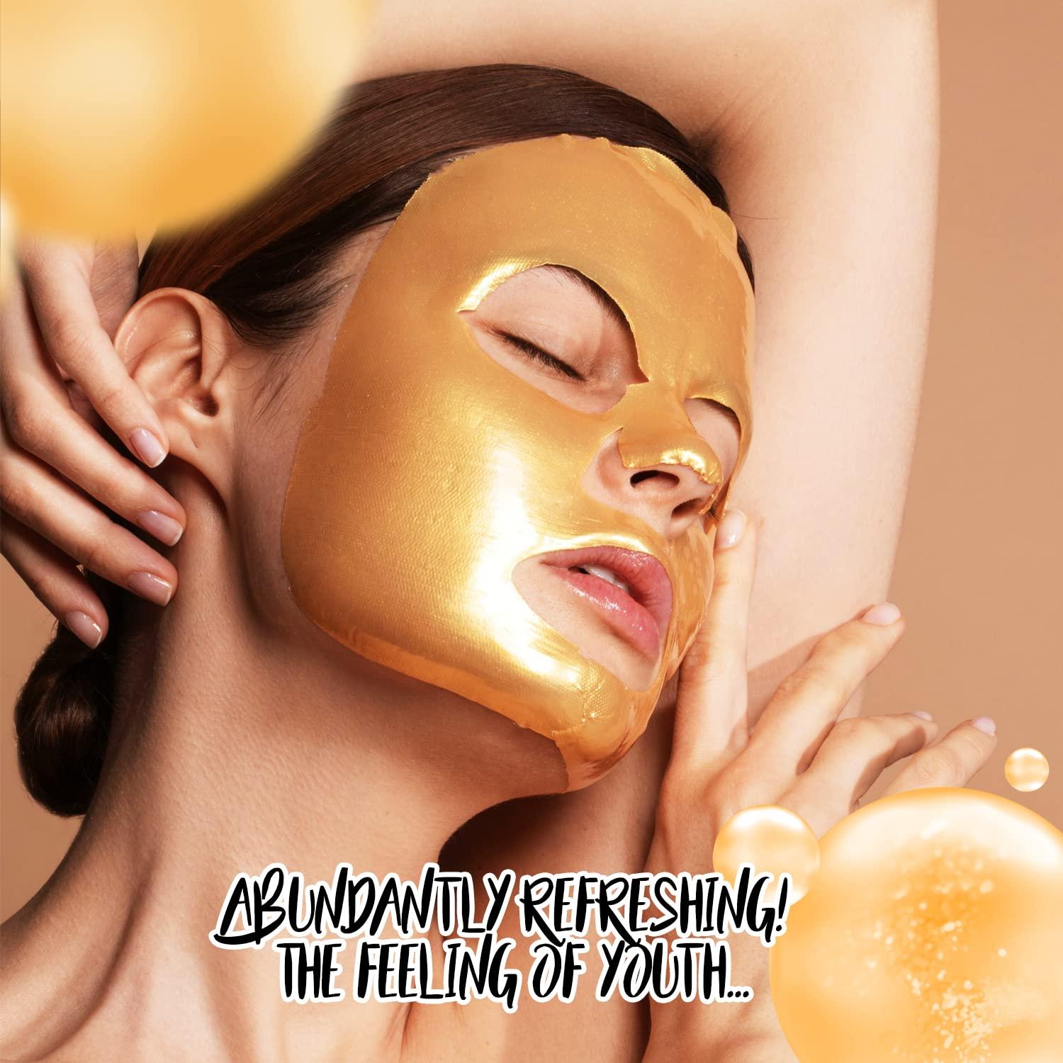 Mascarilla Facial de Colágeno Oro 24K Nielies 15 PCS Hidratante