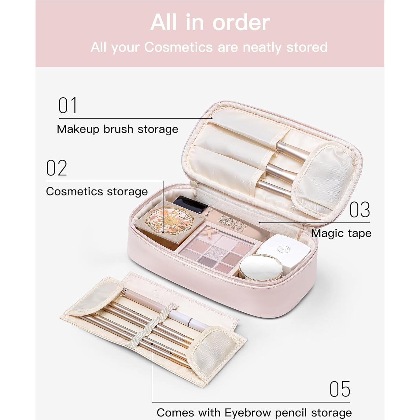 Bolsa de Maquillaje de Viaje Vlando Albaricoque Blanco 21.3cm