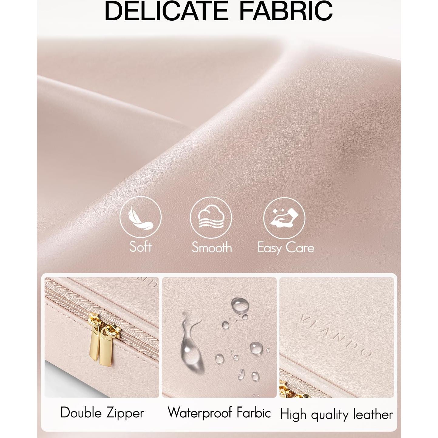 Bolsa de Maquillaje de Viaje Vlando Albaricoque Blanco 21.3cm