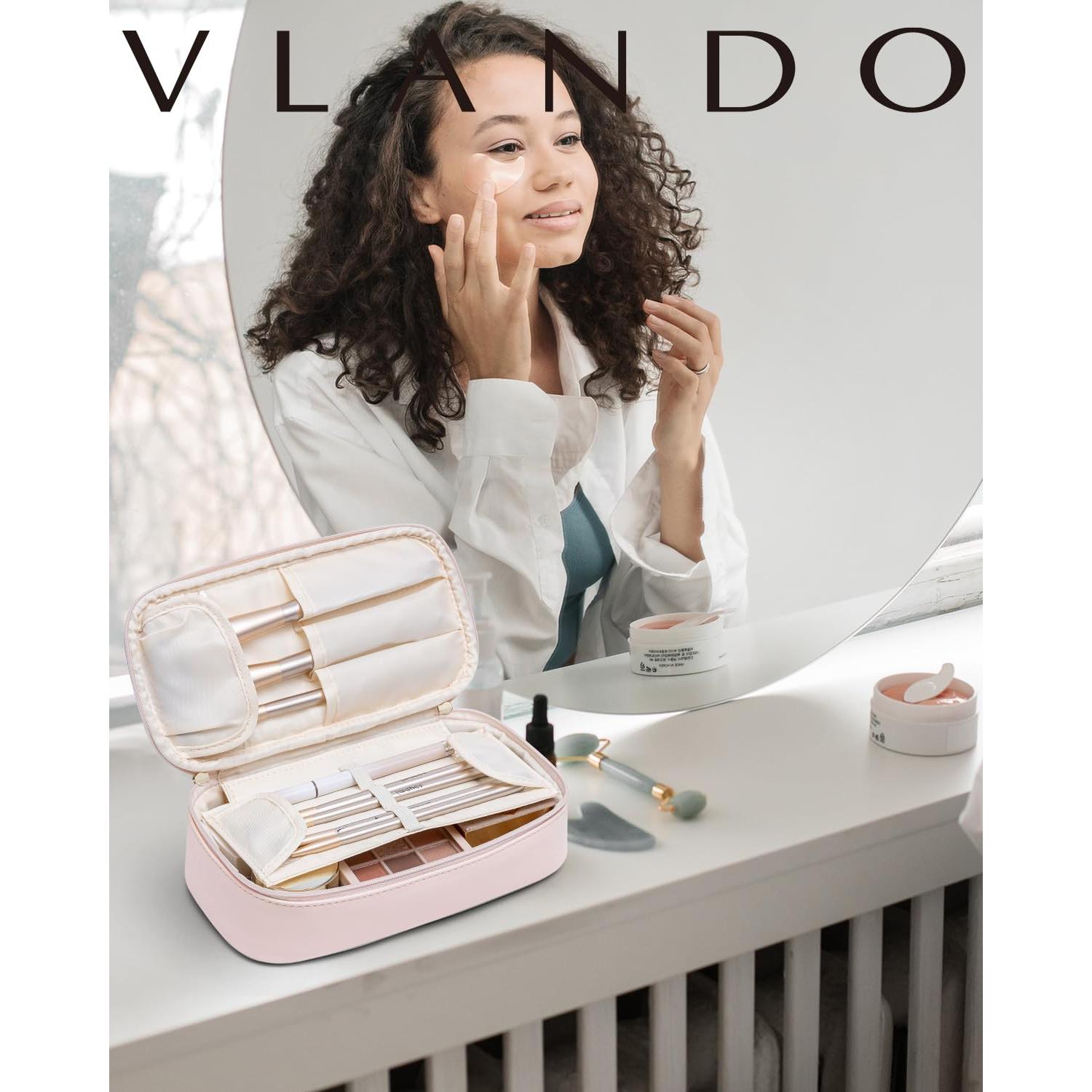 Bolsa de Maquillaje de Viaje Vlando Albaricoque Blanco 21.3cm