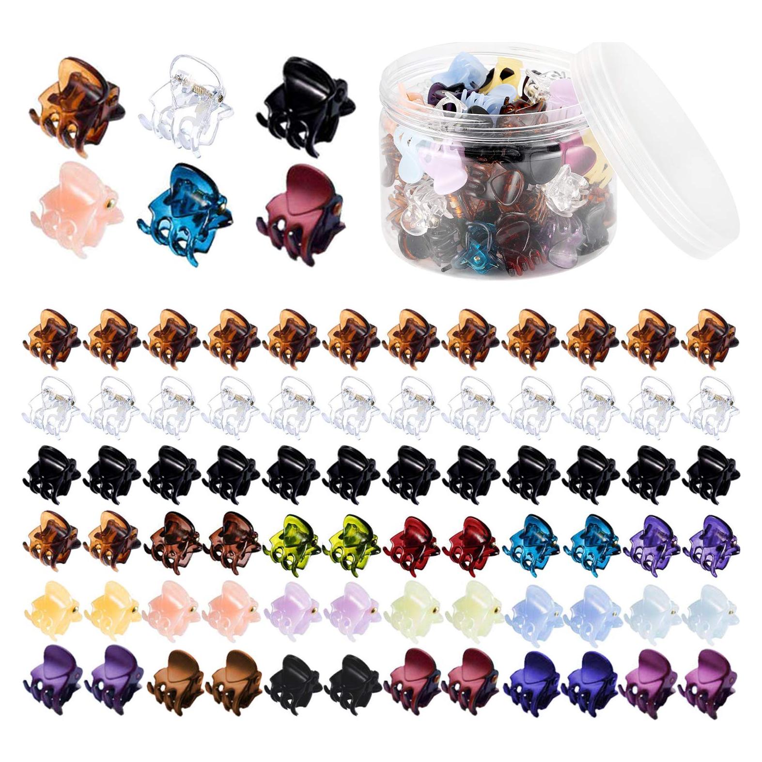 Mini Clips de Garra Funtopia 72 Pcs para Cabello - Colores Variados
