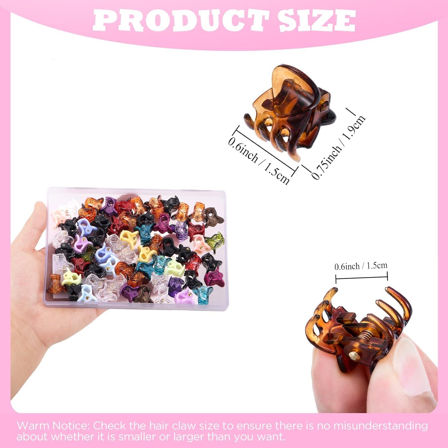 Mini Clips de Garra Funtopia 72 Pcs para Cabello - Colores Variados