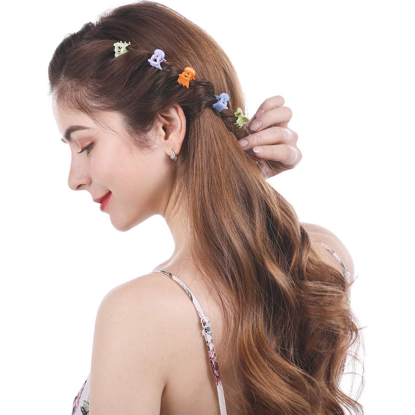 Mini Clips de Garra Funtopia 72 Pcs para Cabello - Colores Variados