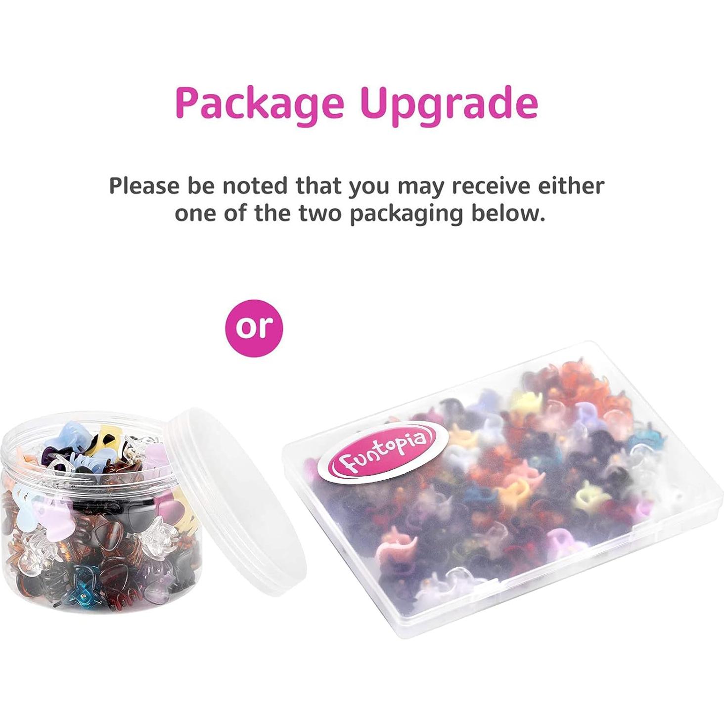 Mini Clips de Garra Funtopia 72 Pcs para Cabello - Colores Variados