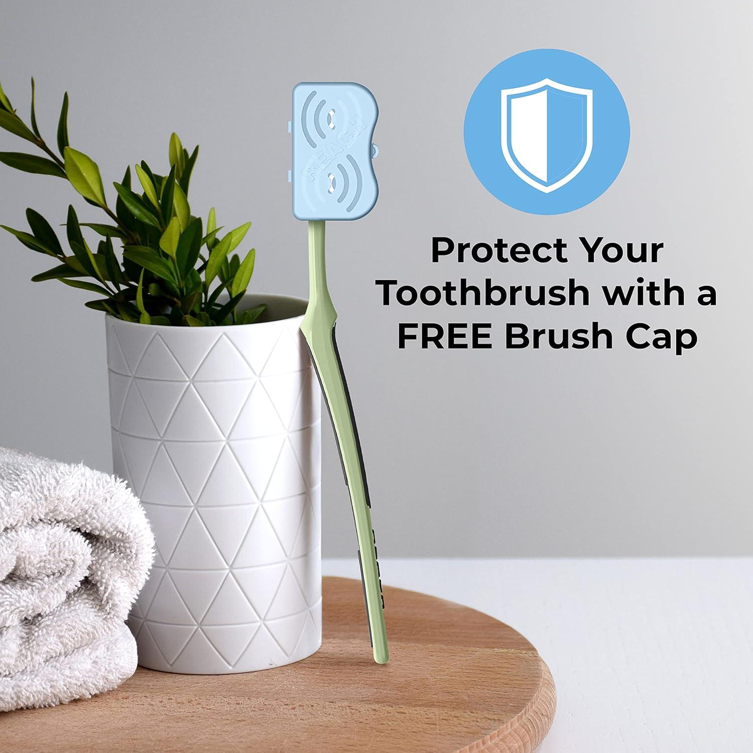 Cepillo de Dientes REACH Avanzado con Cerdas Suaves y Tapa