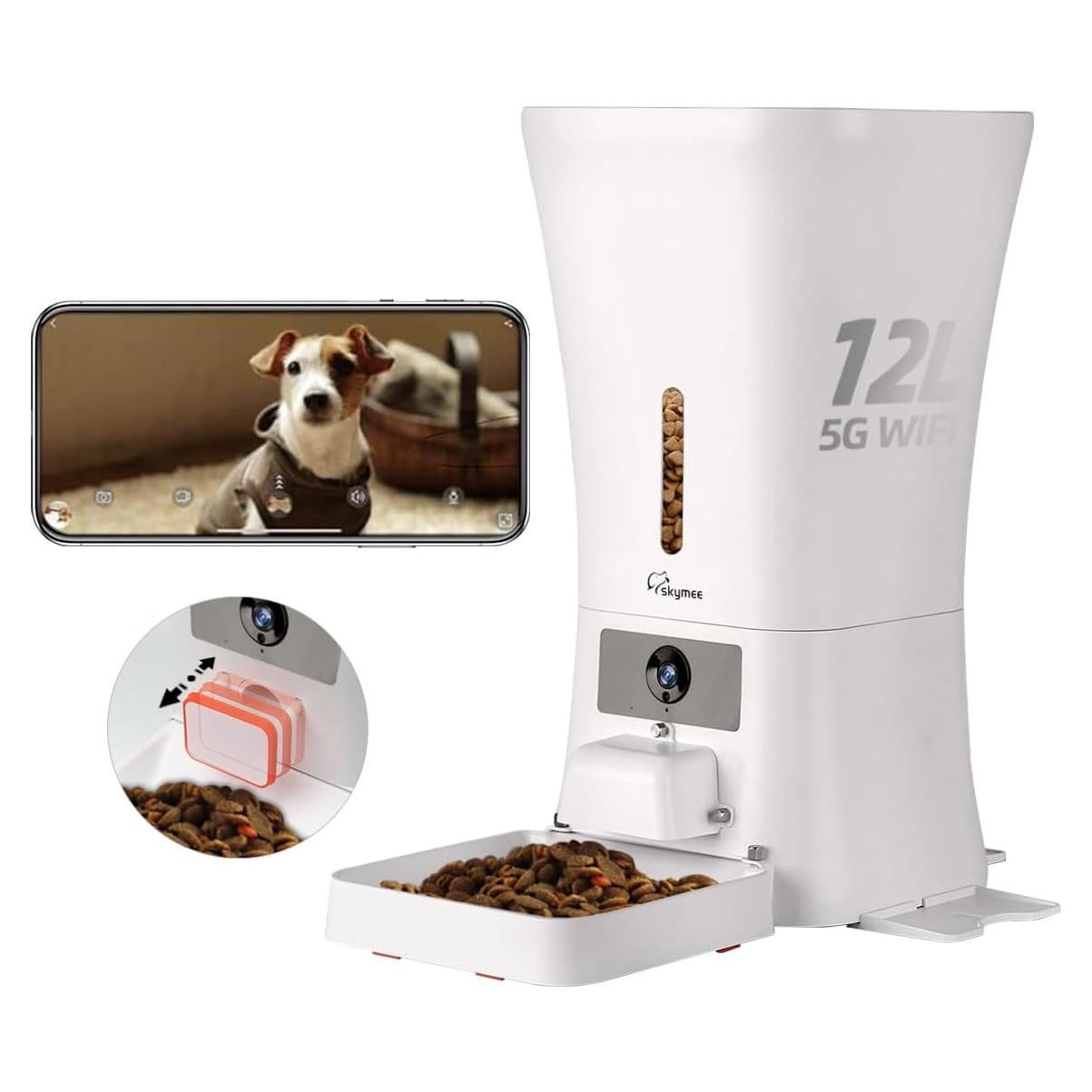 Alimentador Automático Skymee 12L con Cámara HD 1080P