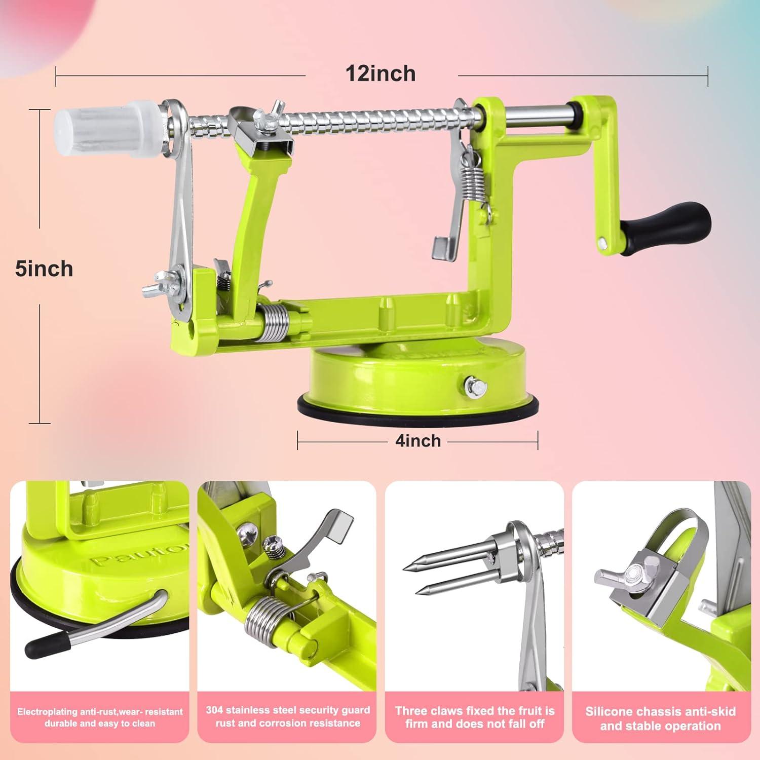 Pelador Multifuncional 3 en 1 Pautou Verde Acero Inoxidable
