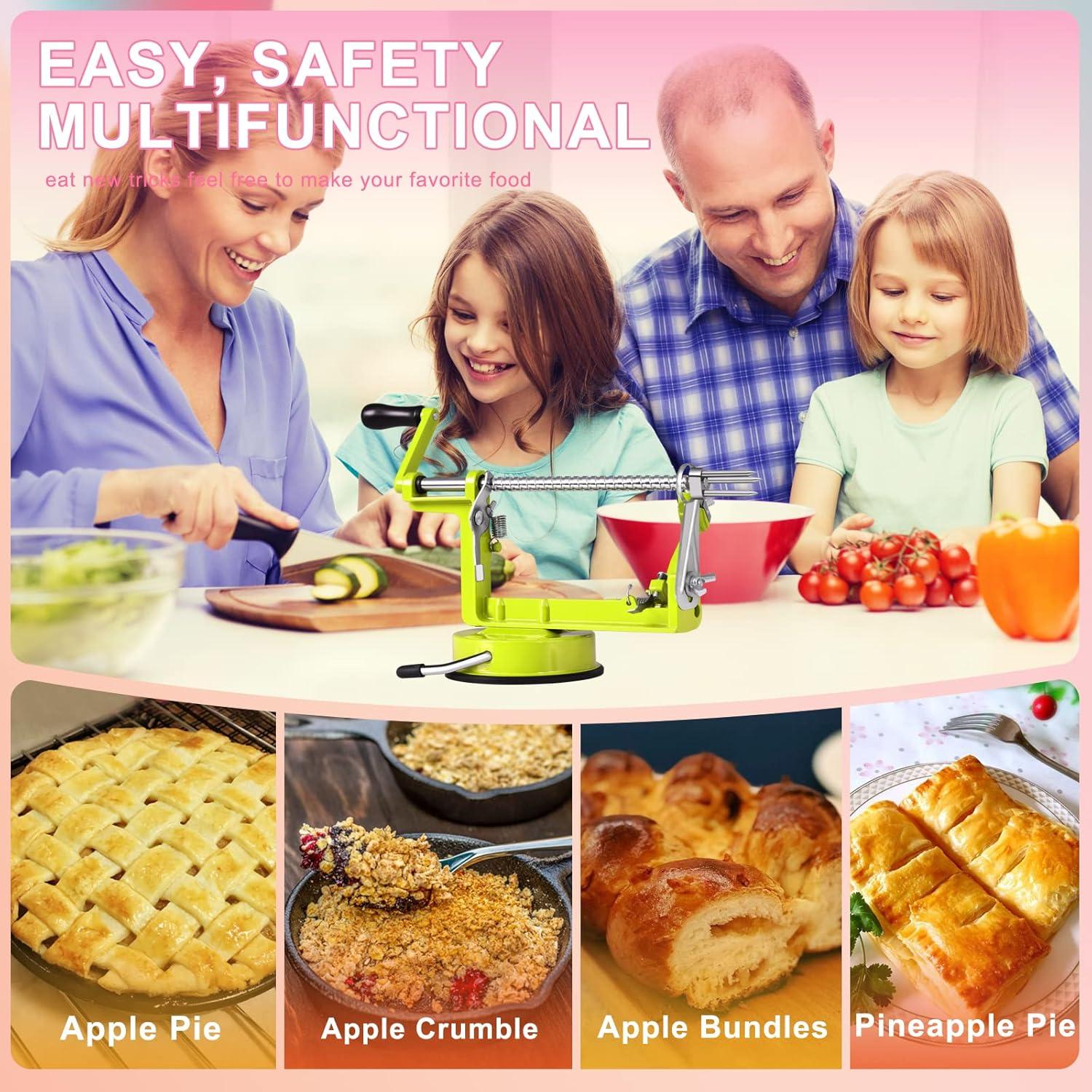 Pelador Multifuncional 3 en 1 Pautou Verde Acero Inoxidable