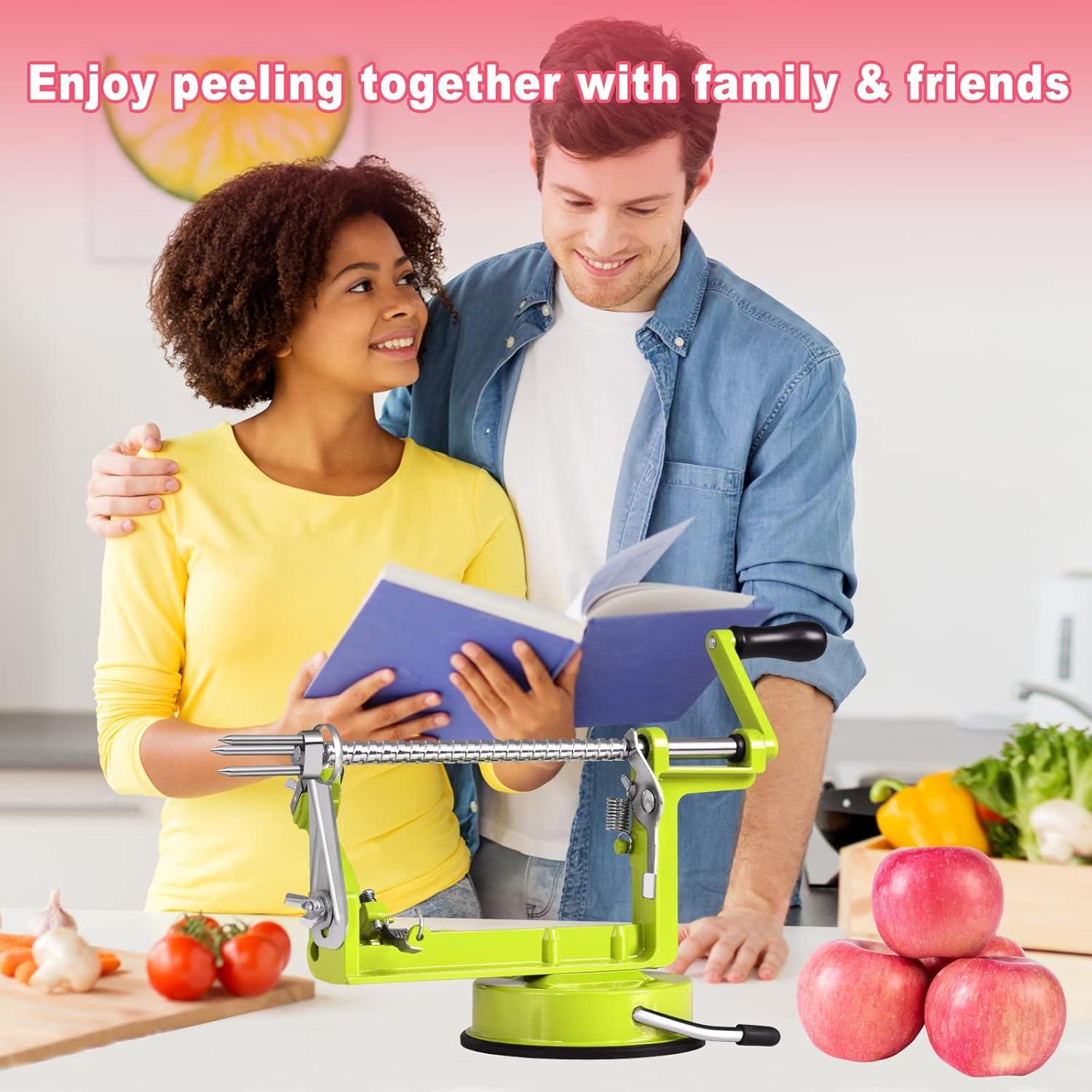 Pelador Multifuncional 3 en 1 Pautou Verde Acero Inoxidable