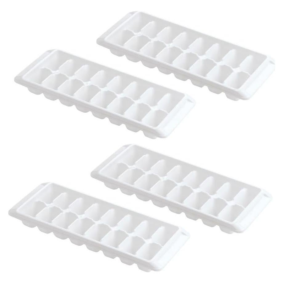 Bandejas de Hielo Kitch Blancas - Paquete de 4, 64 Cubos