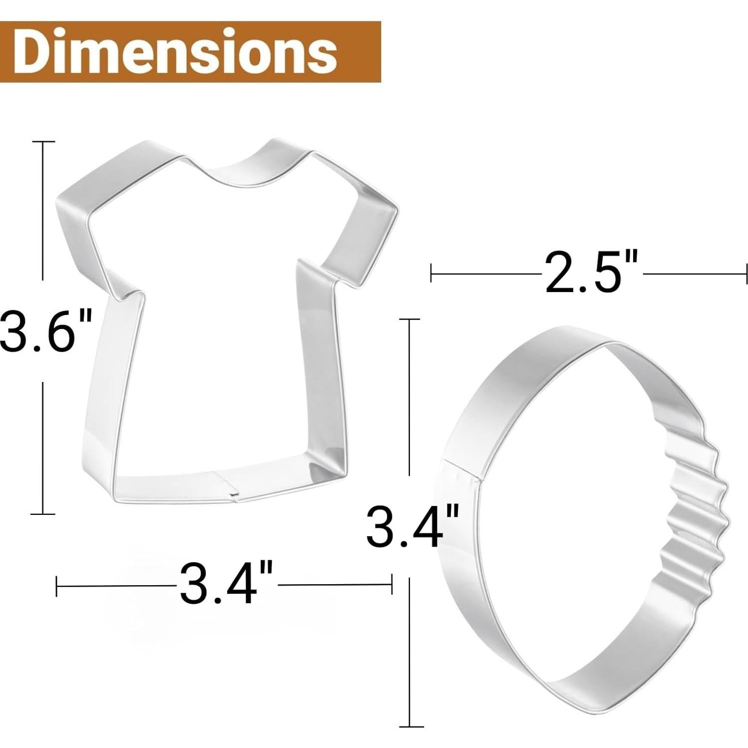 Cortadores de Galletas de Fútbol JOB JOL 2 Piezas 8.9 cm