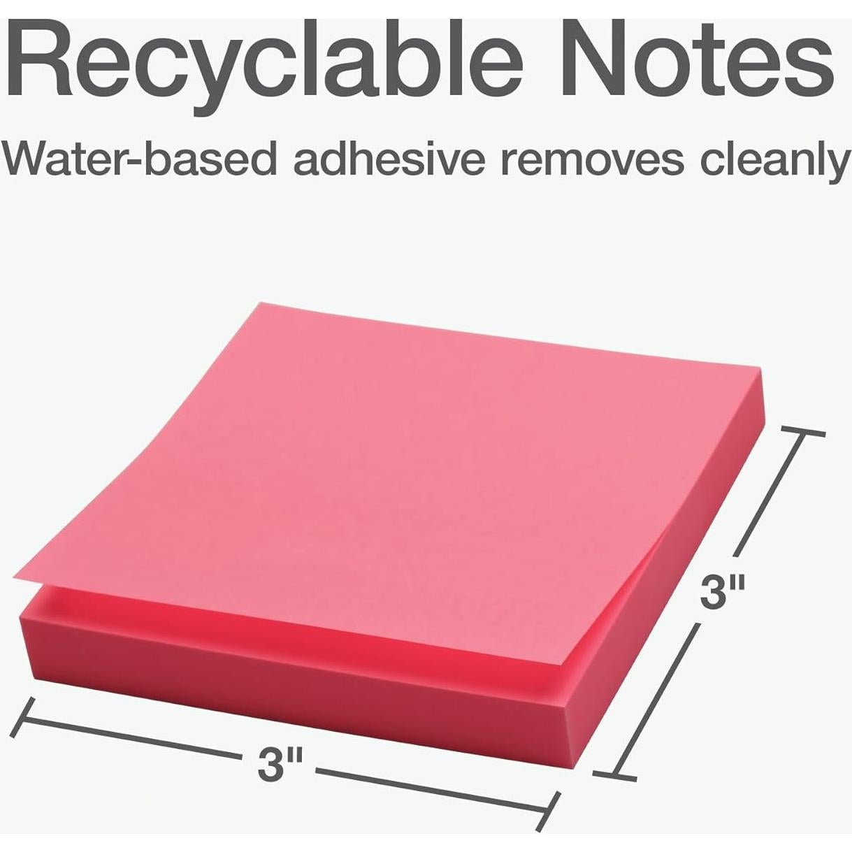 Notas Adhesivas Redi-Tag 7.62x7.62cm, Paquete de 8 Colores Brillantes