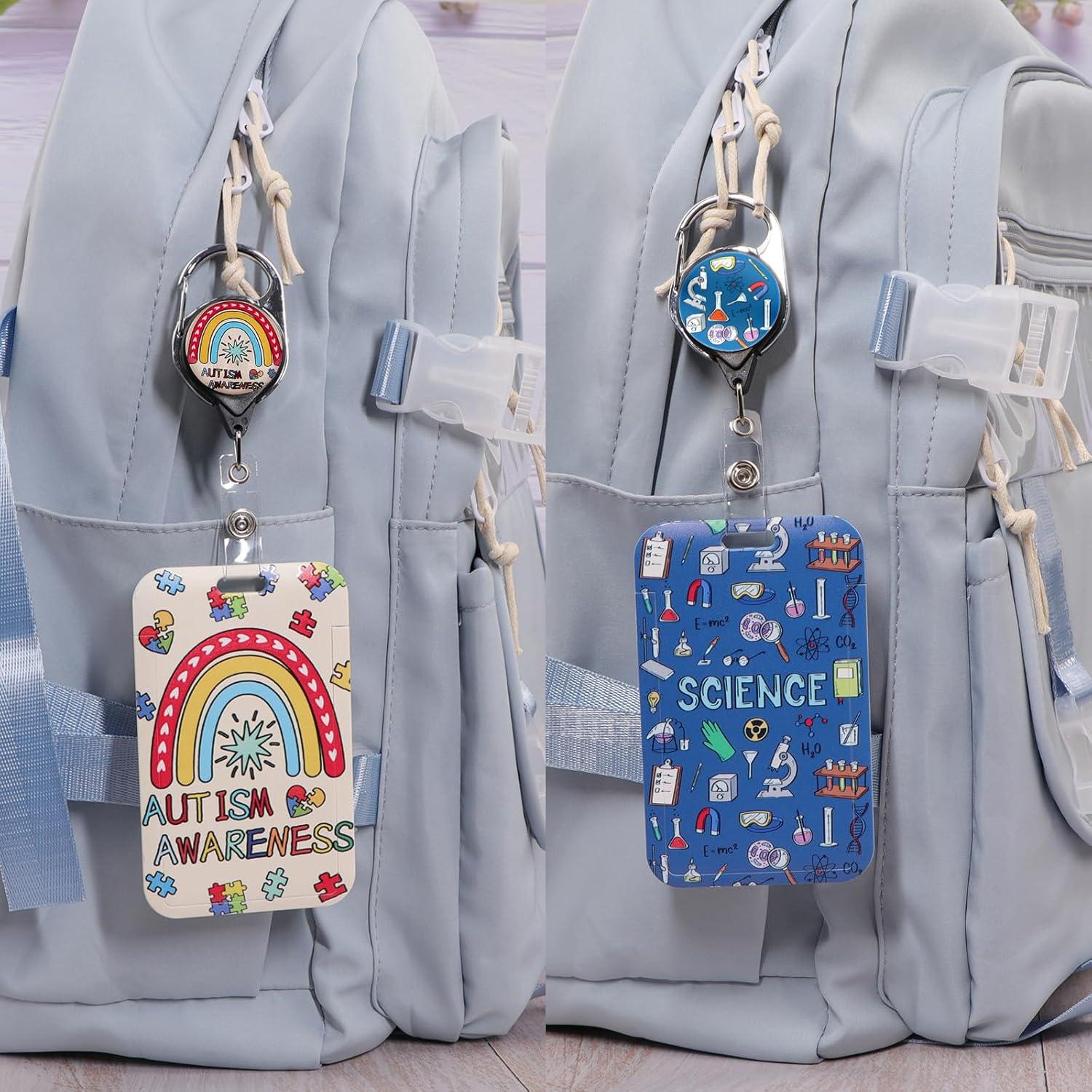 Porta Credencial Retráctil Beemorita Autismo Clip Estético