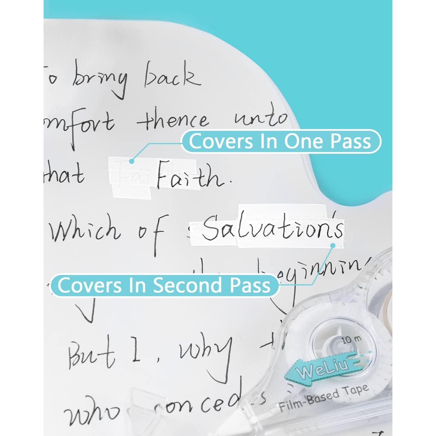 Cinta Correctora Blanca WeLiu 16 Unidades 5mm x 10m