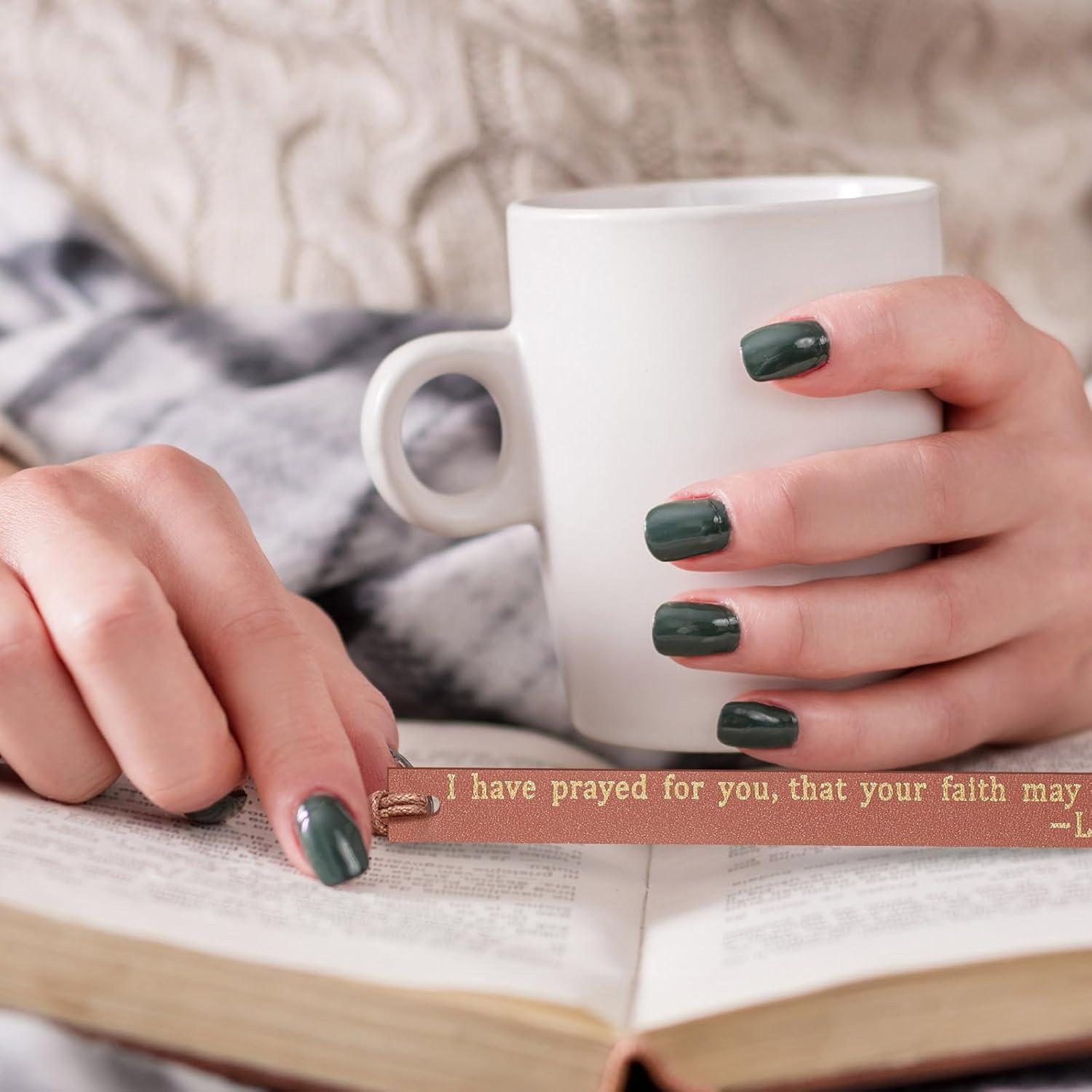 10 Marcadores de Cuero Skyygemm con Versículos Bíblicos