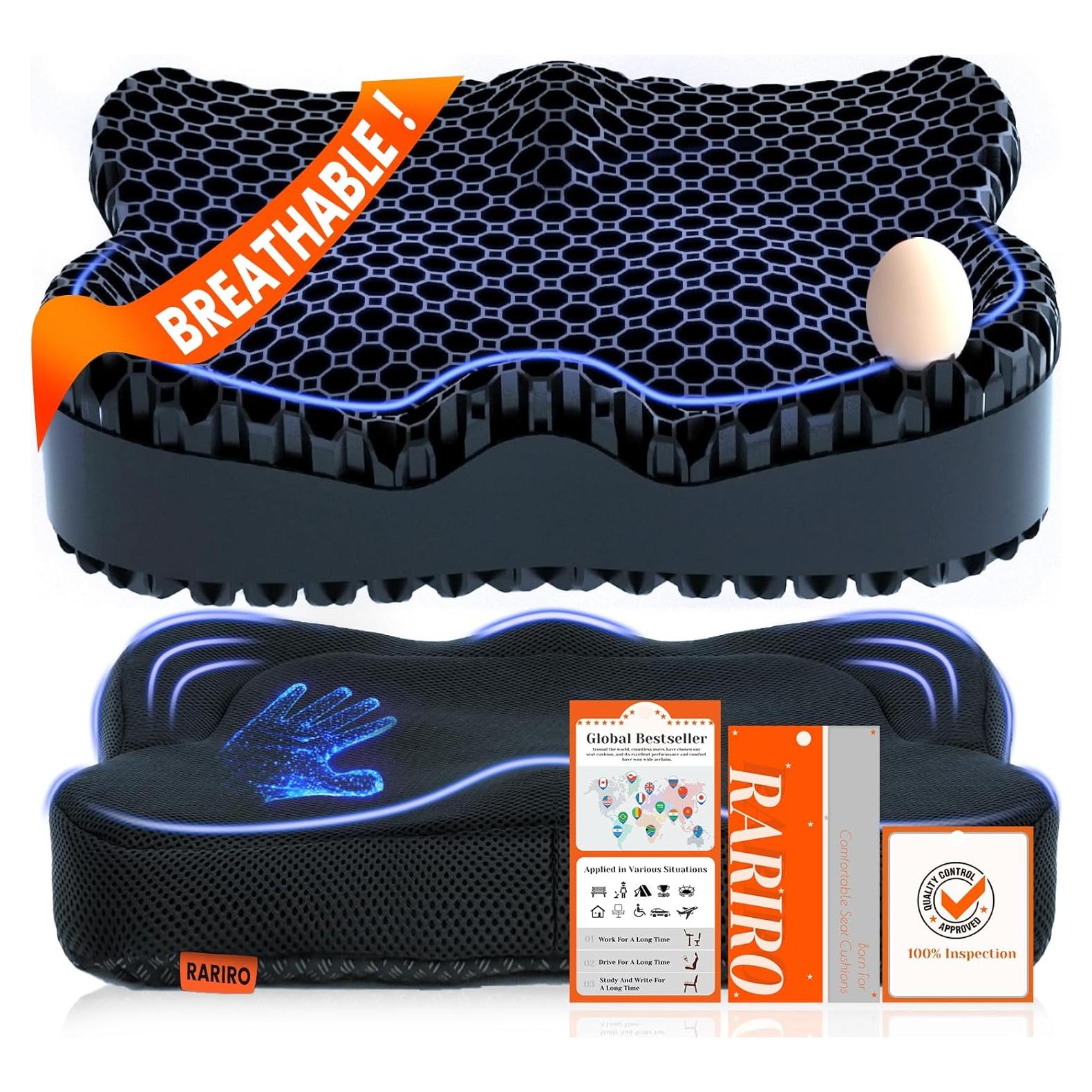 Cojín de Gel RARIRO para Silla de Ruedas y Oficina 42.9x36.8cm