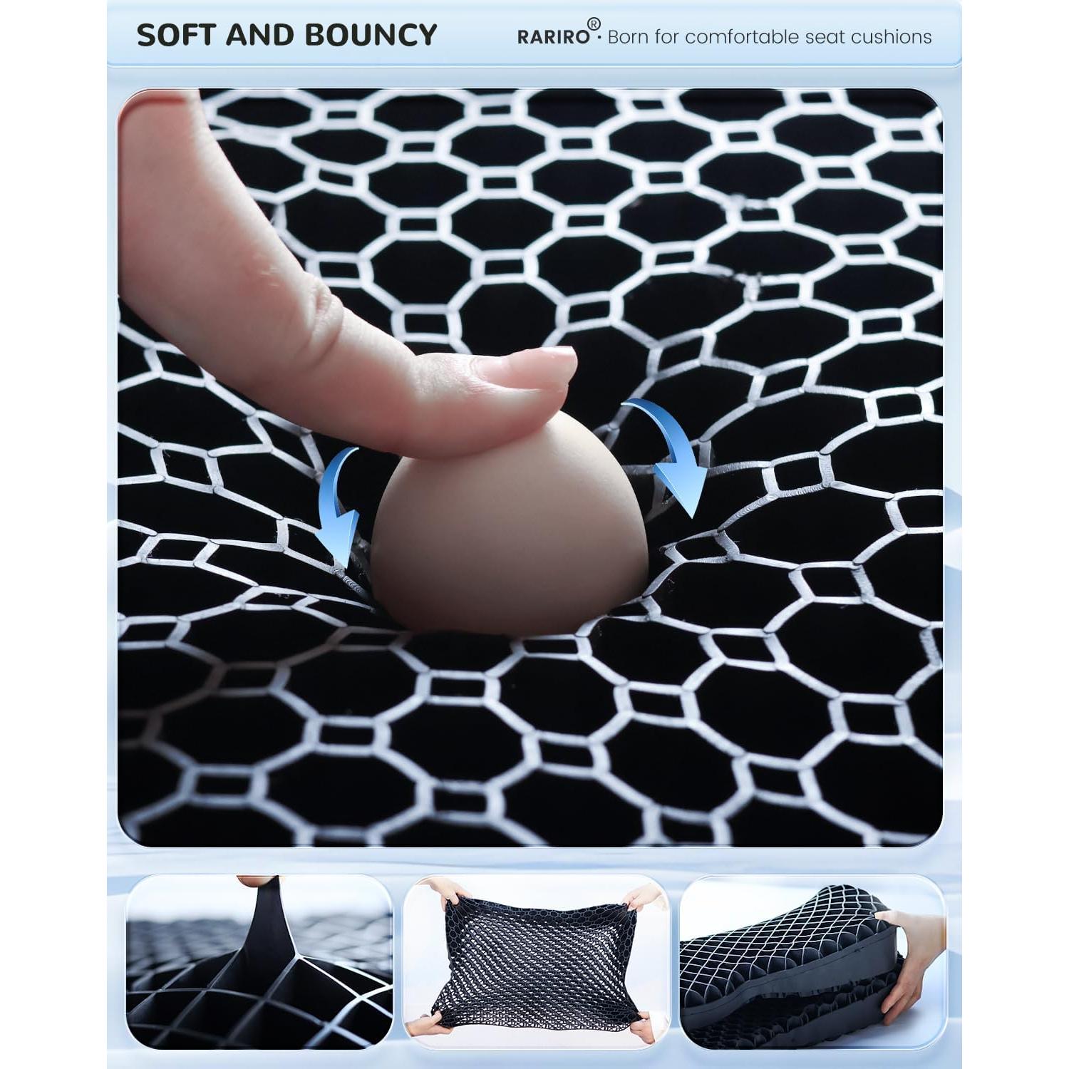 Cojín de Gel RARIRO para Silla de Ruedas y Oficina 42.9x36.8cm