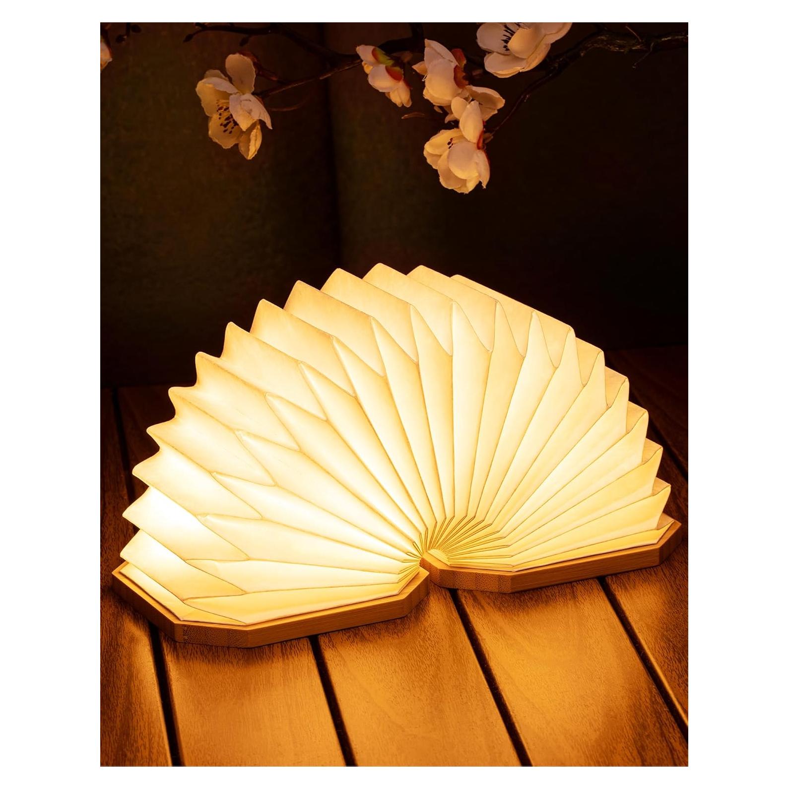 Lámpara Acordeón Plegable ZBOLE LED USB Bambú 3W