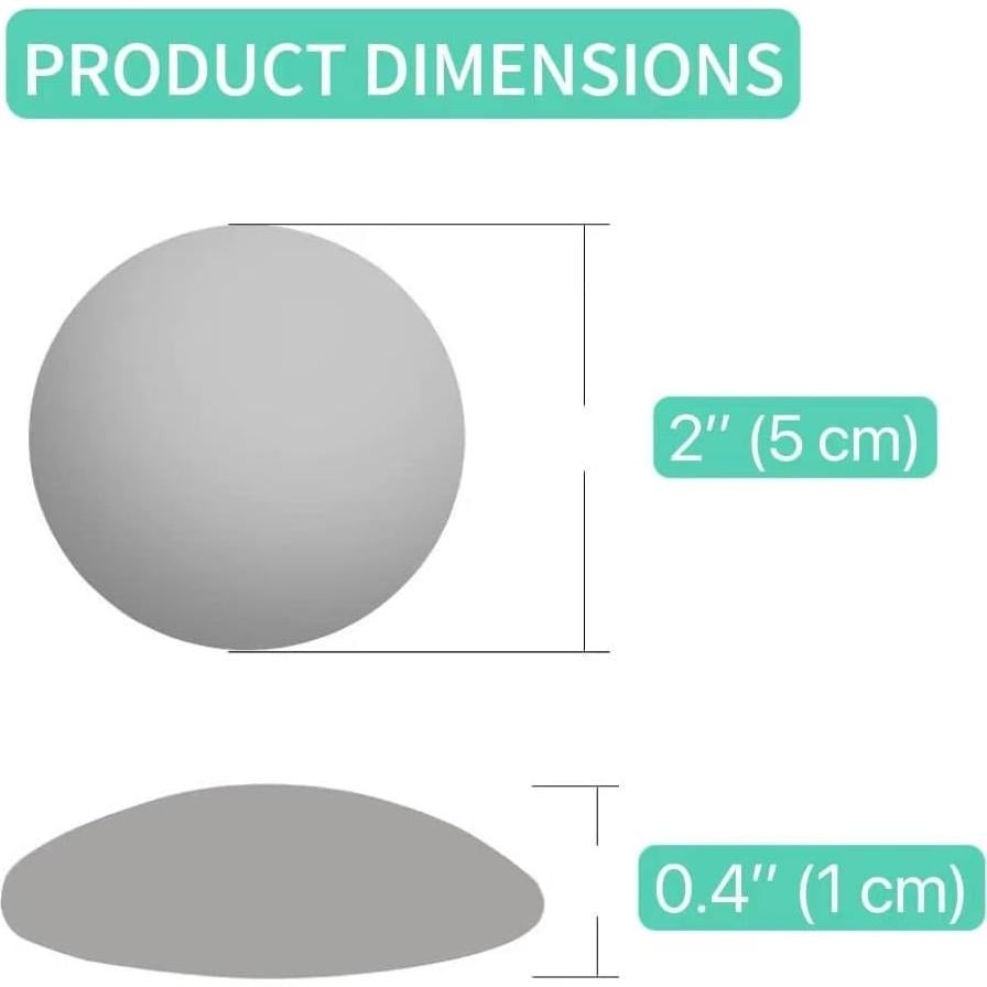 6 Topes de Puerta Redondos Symsept - Silicona Autoadhesiva