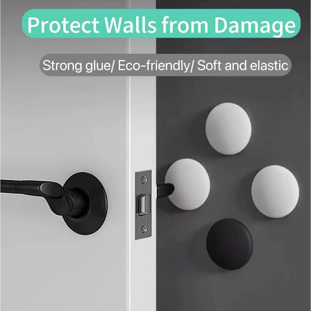 6 Topes de Puerta Redondos Symsept - Silicona Autoadhesiva