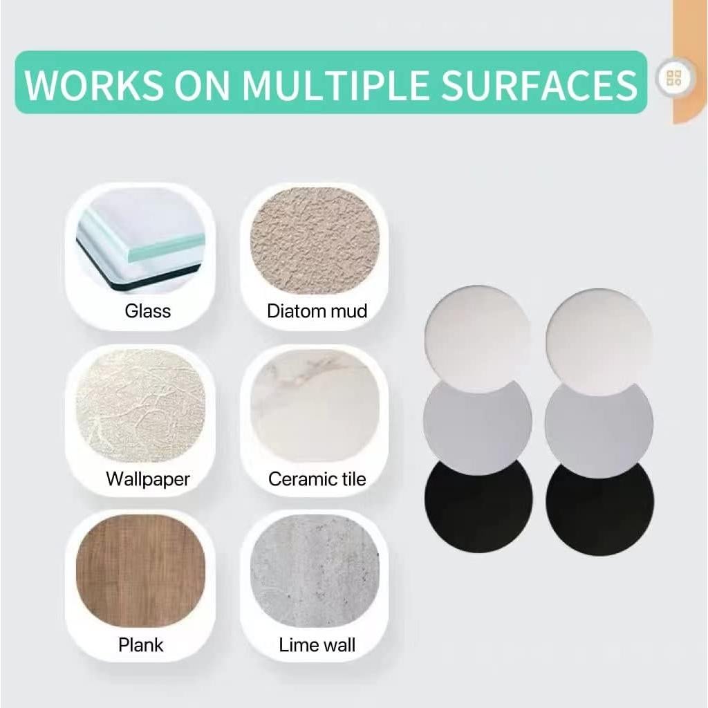 6 Topes de Puerta Redondos Symsept - Silicona Autoadhesiva