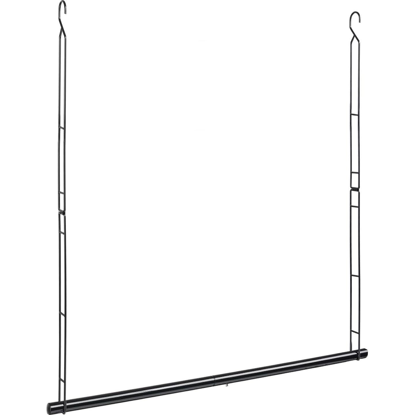 Barra Colgante para Armario ABtool 81cm Ajustable Negro