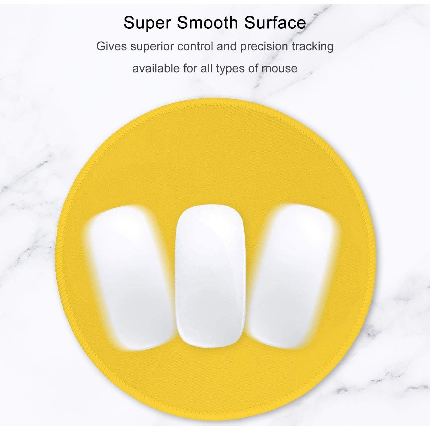 Alfombrilla de Ratón Hsurbtra Redonda 22 cm Amarillo Antideslizante