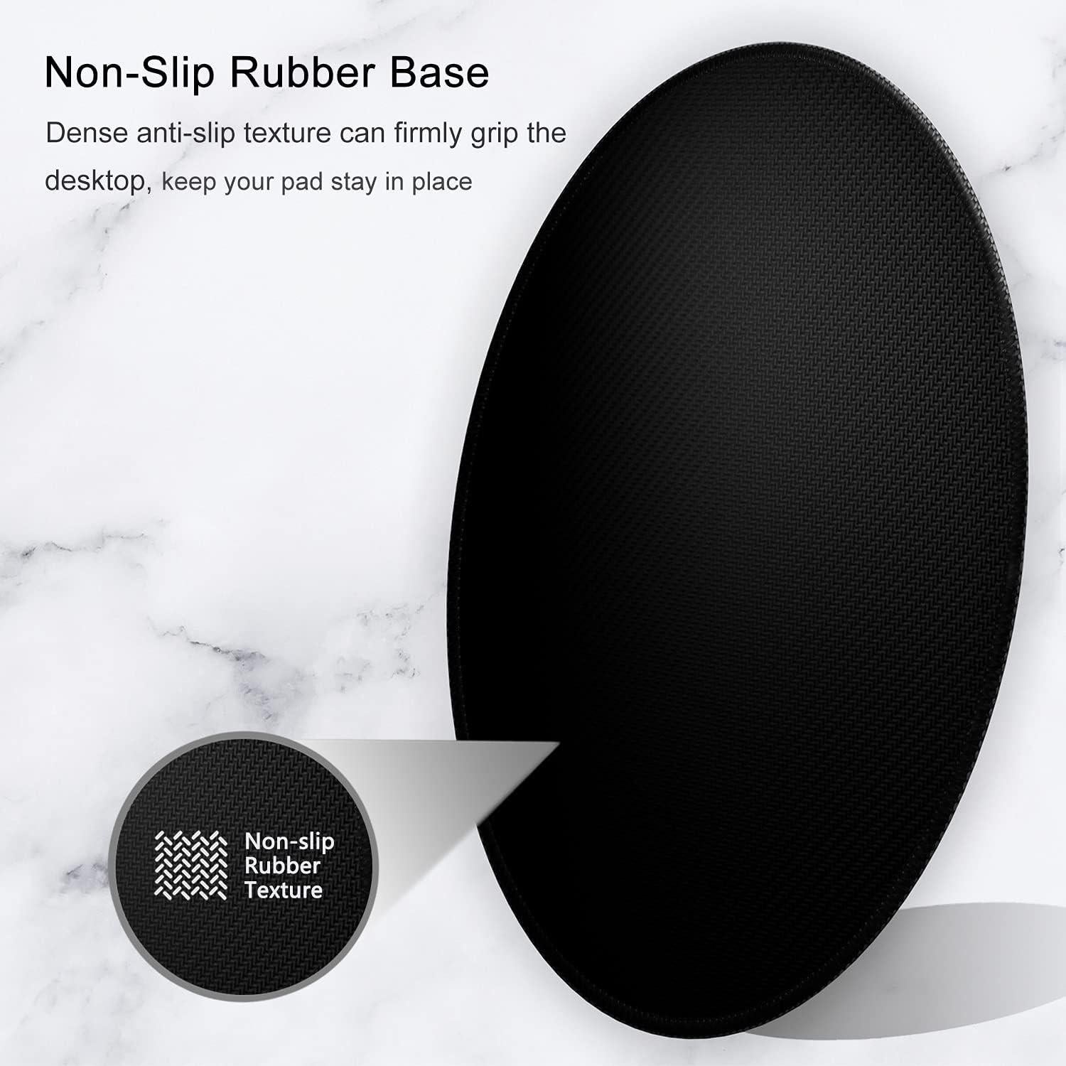 Alfombrilla de Ratón Hsurbtra Redonda 22 cm Amarillo Antideslizante