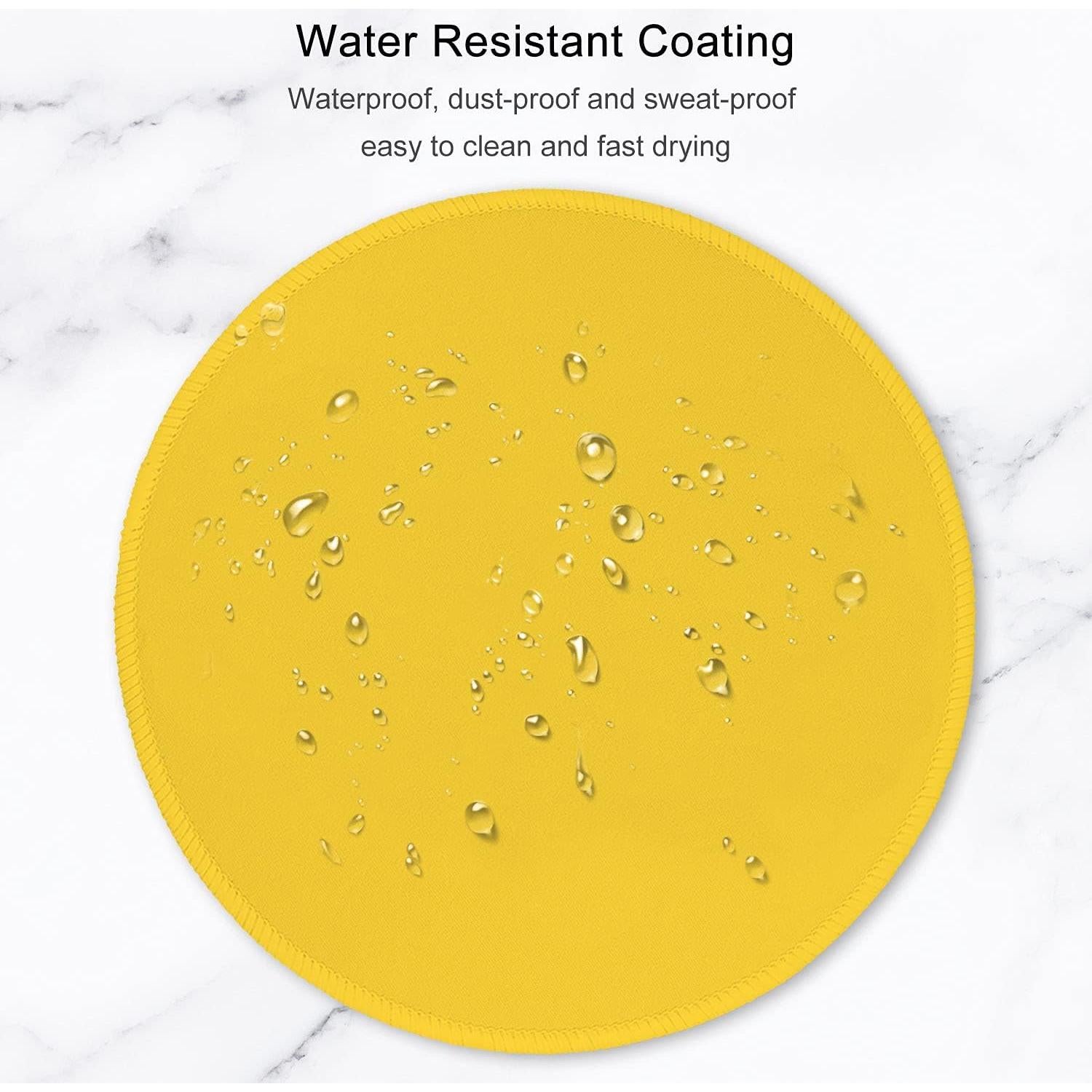 Alfombrilla de Ratón Hsurbtra Redonda 22 cm Amarillo Antideslizante