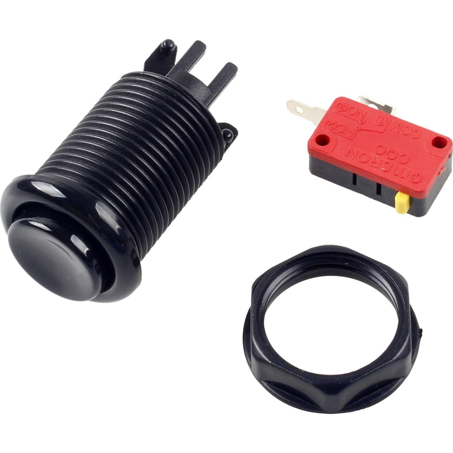 Botones de Arcade EG STARTS 30mm Tipo Happ 6 Piezas Negro