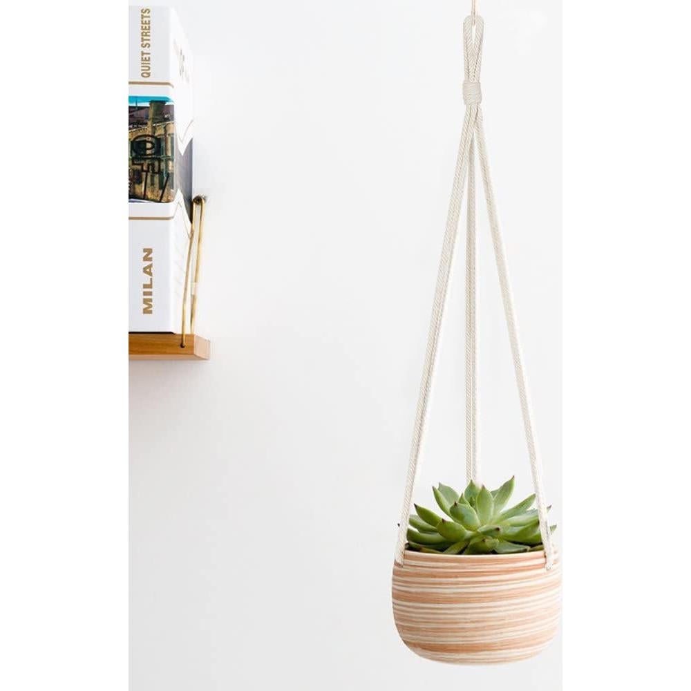 Macetero Colgante Cerámica Mkono 12.7 cm Agujero Drenaje