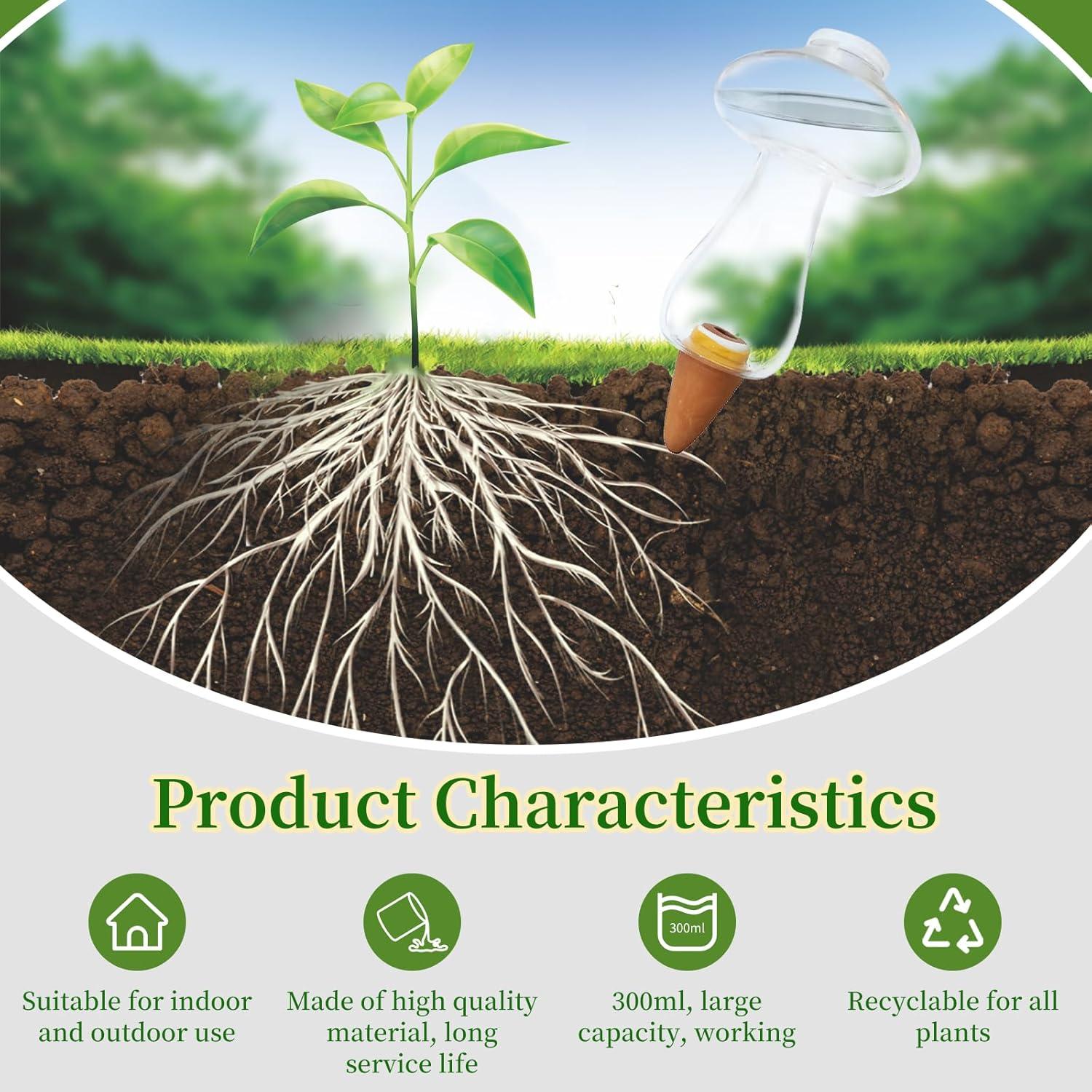 3 Esferas de Riego Automático Gewosi 500 ml para Plantas