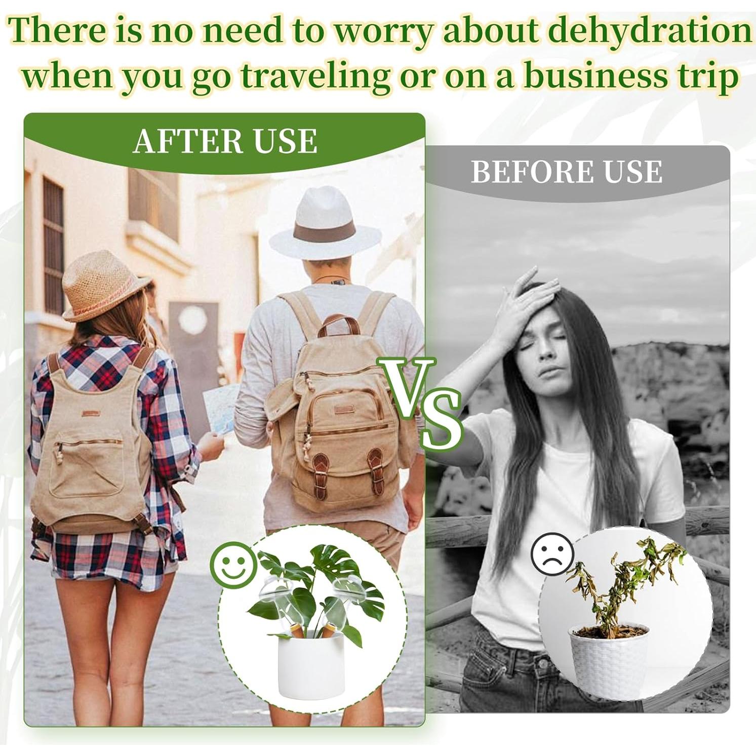 3 Esferas de Riego Automático Gewosi 500 ml para Plantas