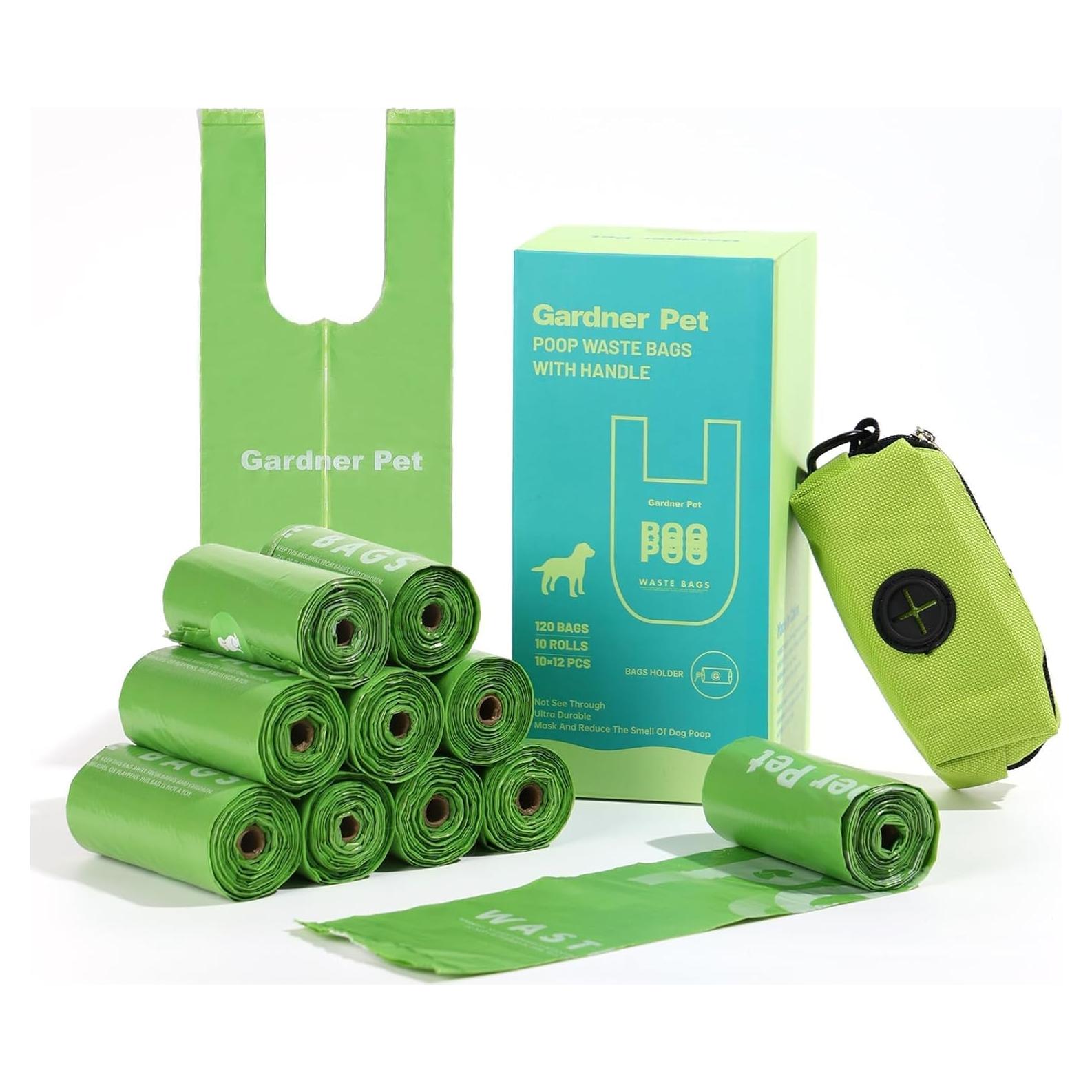 Bolsas de Excremento para Perro Gardner Pet 120 Cuentas con Mango