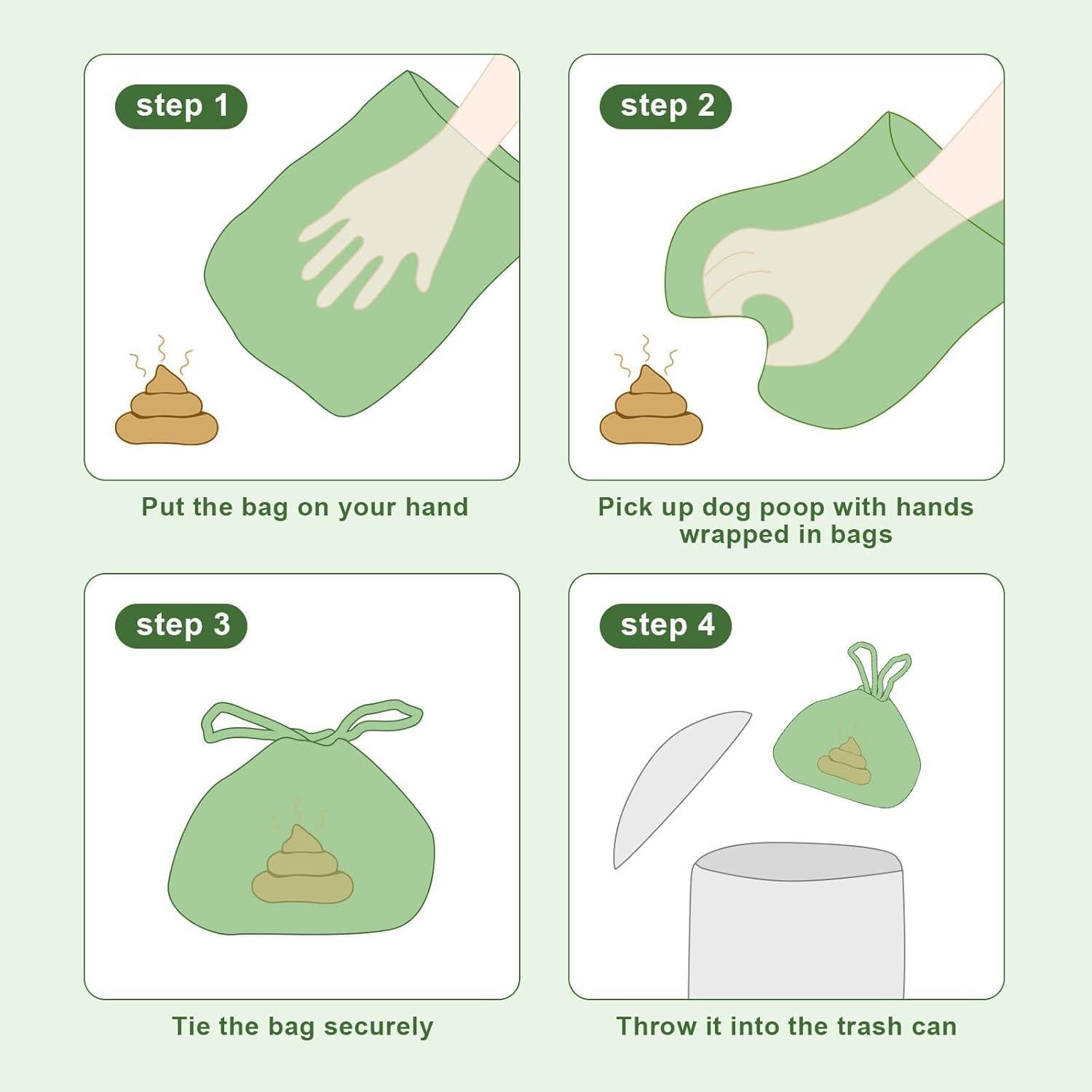 Bolsas de Excremento para Perro Gardner Pet 120 Cuentas con Mango