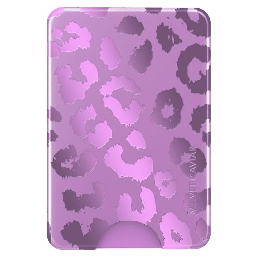 Cartera Magnética Velvet Caviar Leopardo Púrpura para iPhone 12/13/14/15